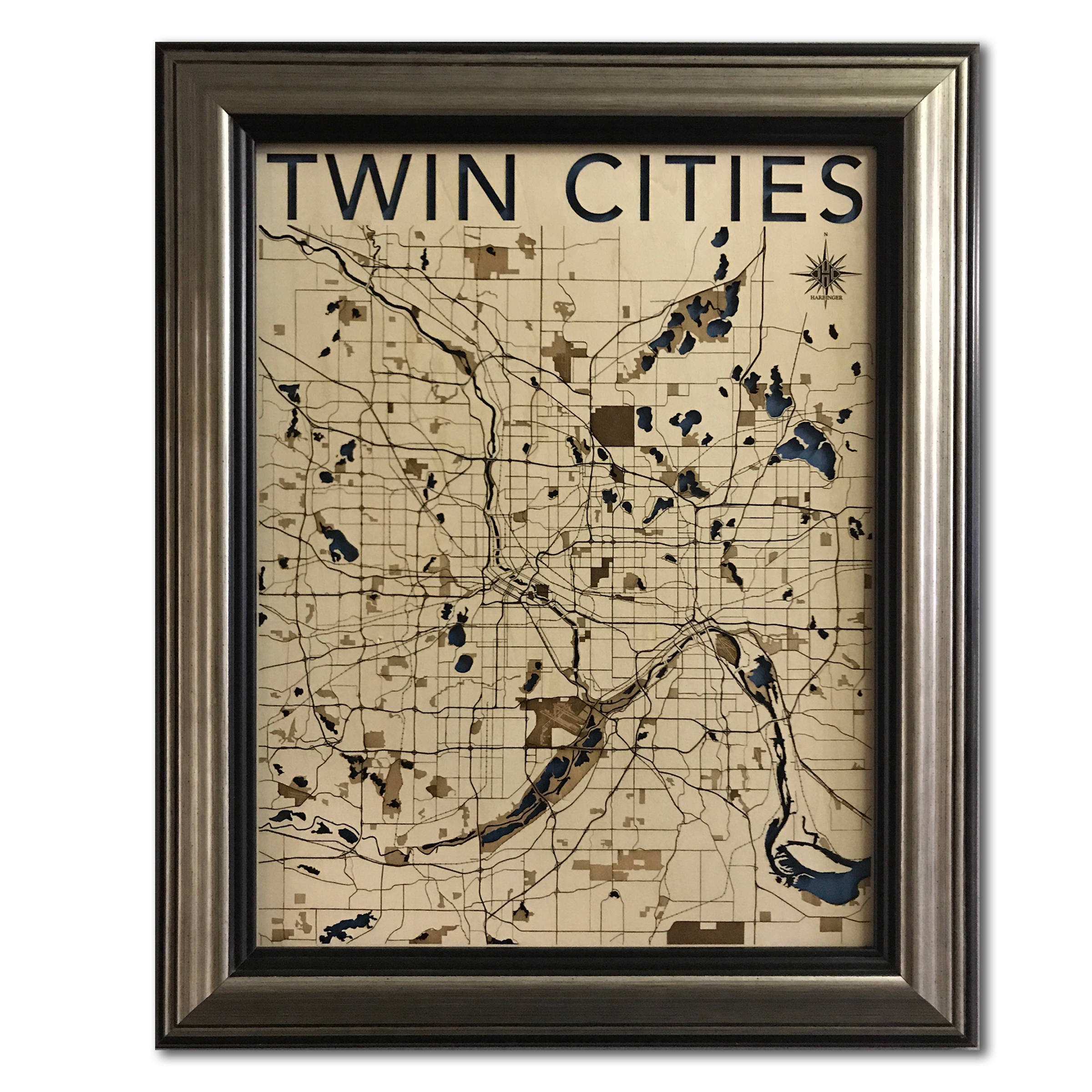 Twin Cities Wood City Map