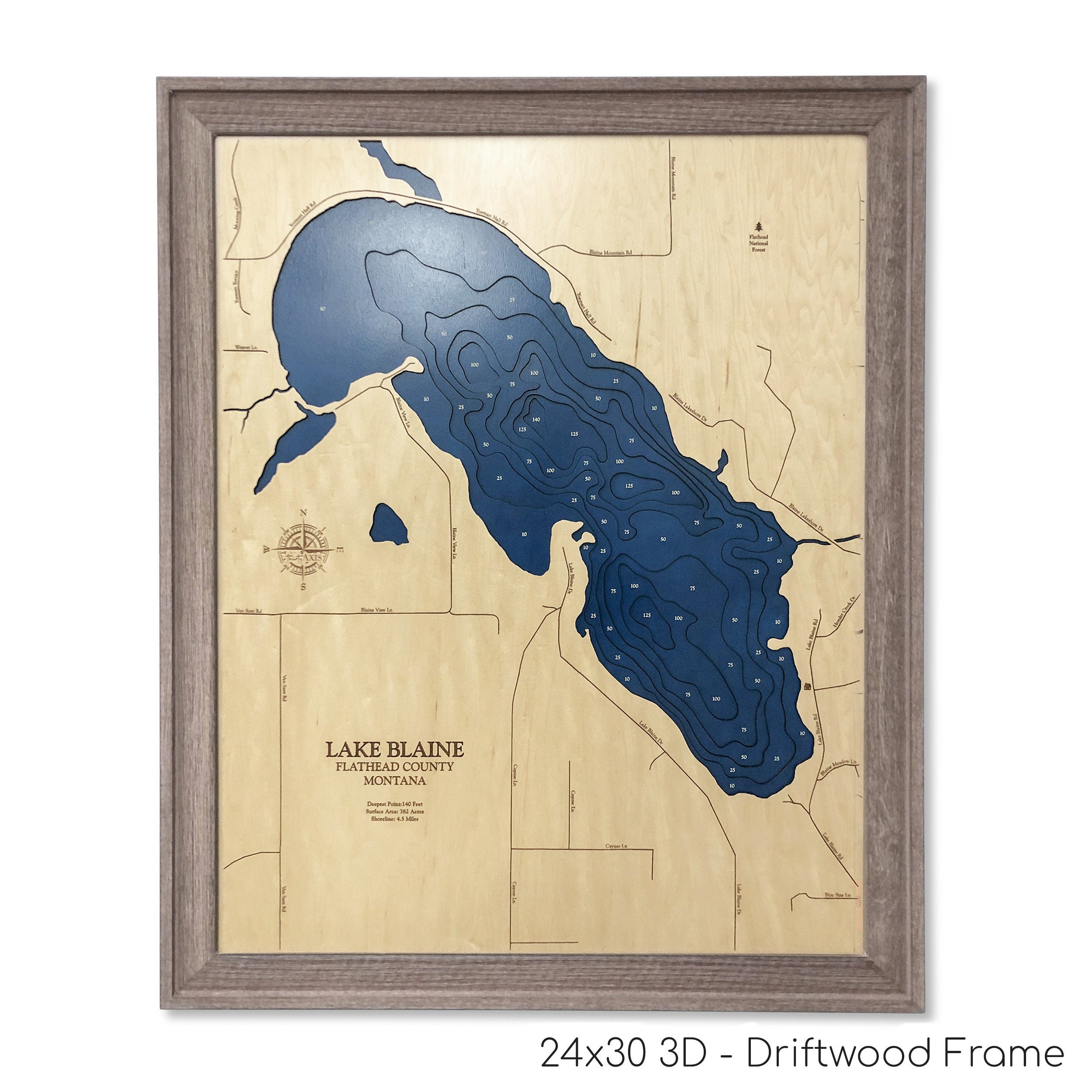 Lake Blaine Map