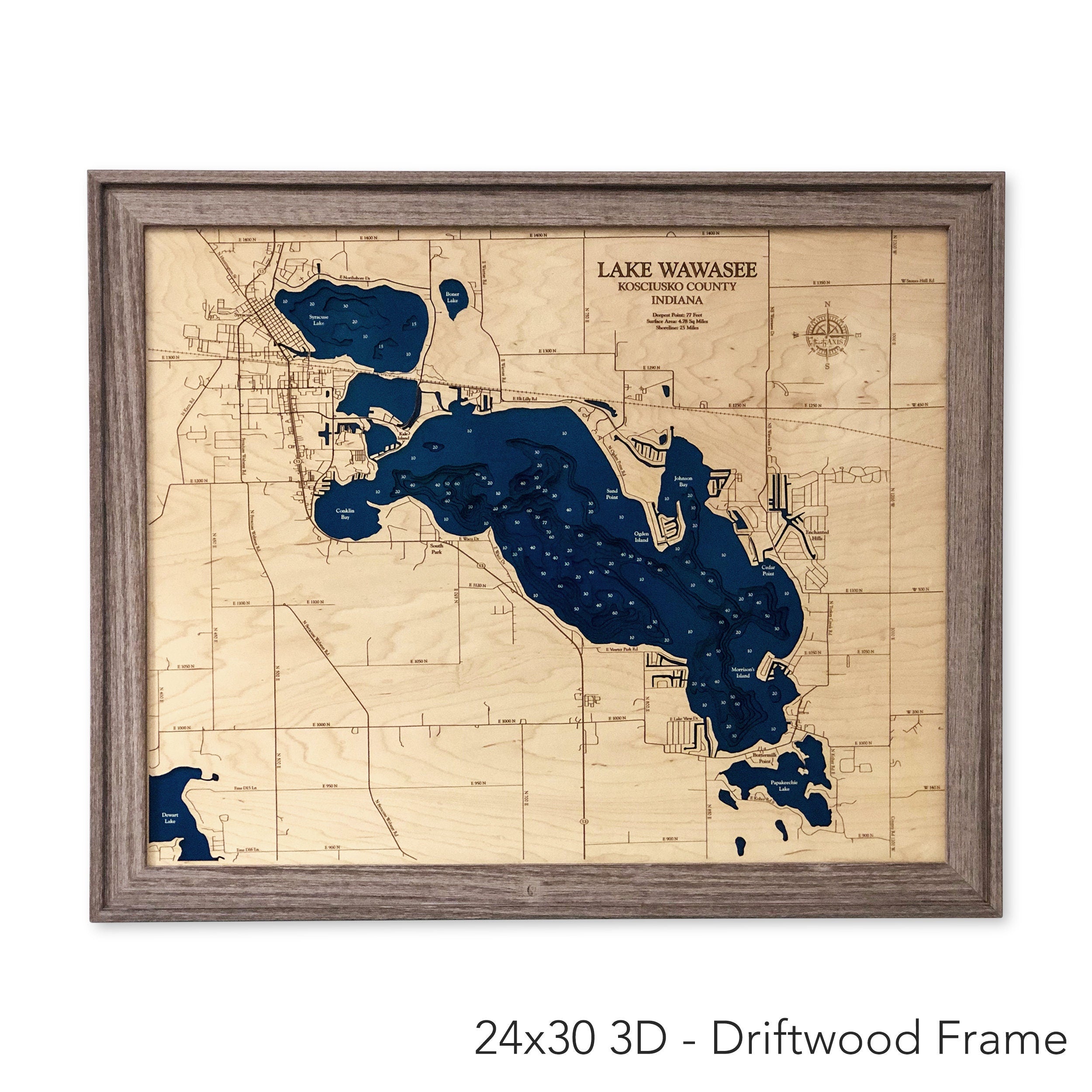 Lake Wawasee Map