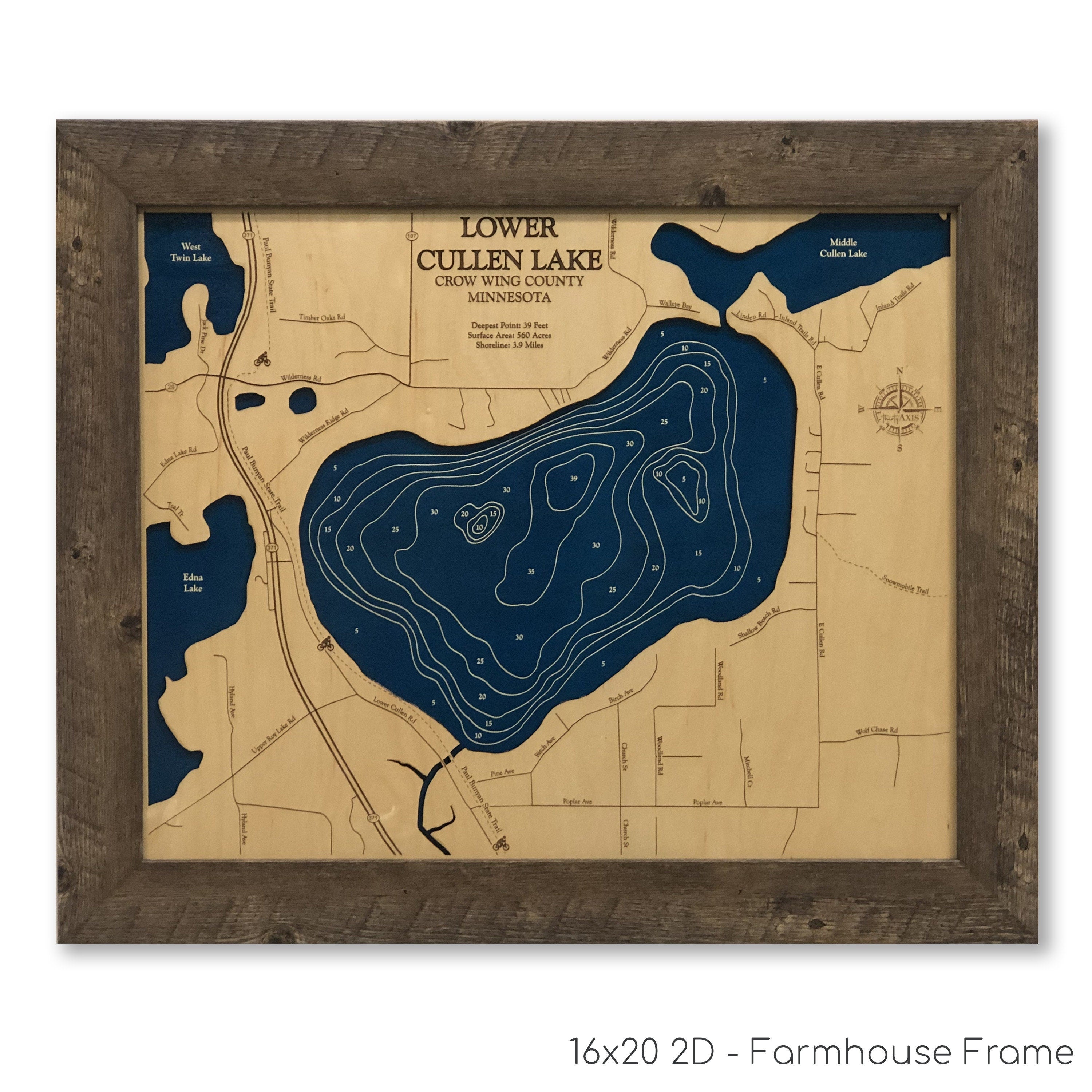 Lower Cullen Lake Map