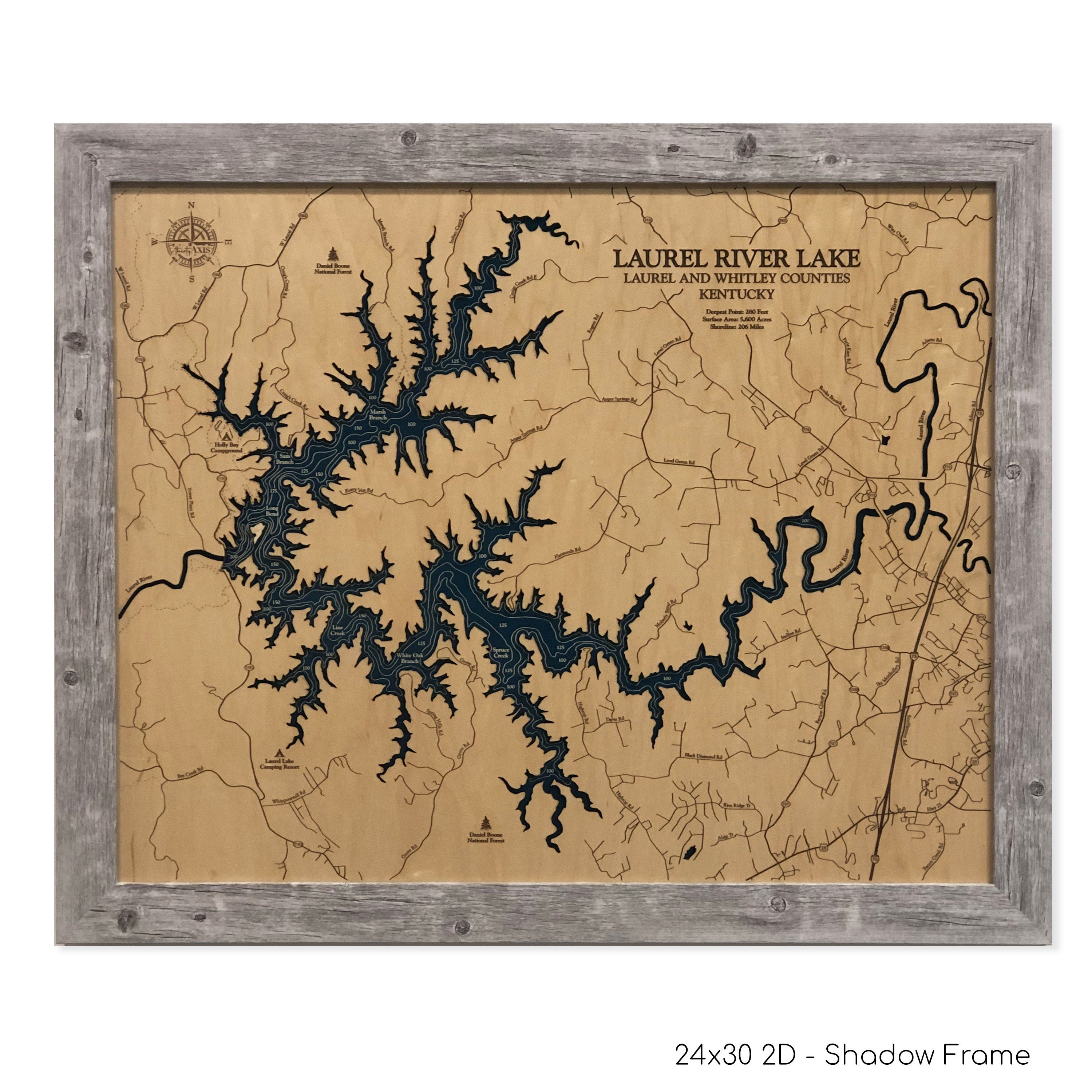 Laurel River Lake Map