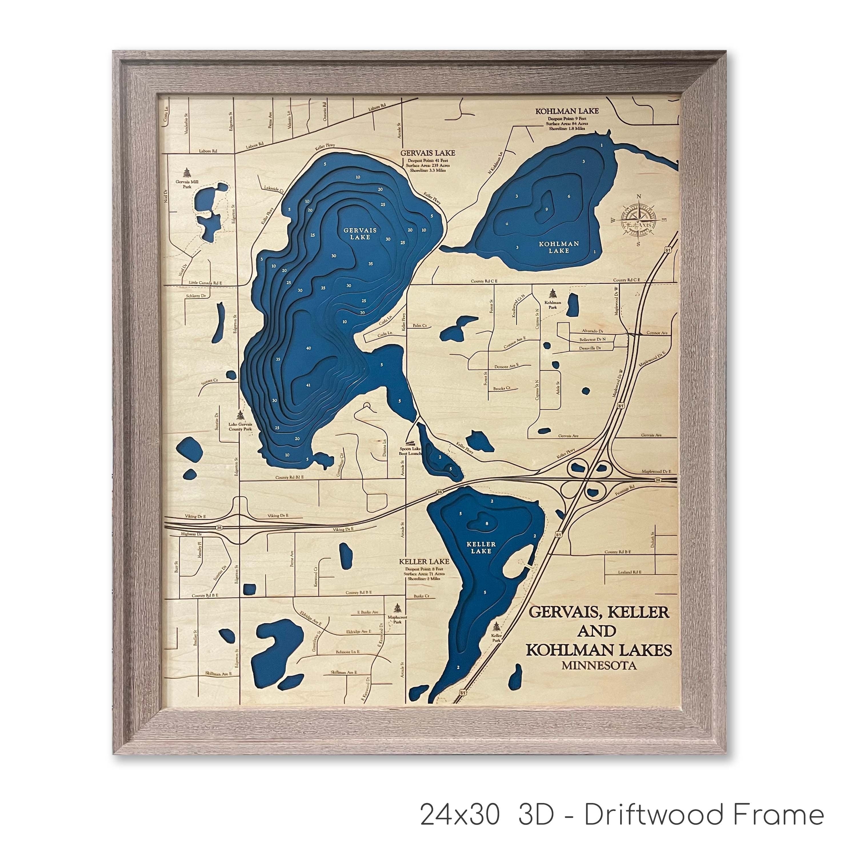 Gervais Lake Map