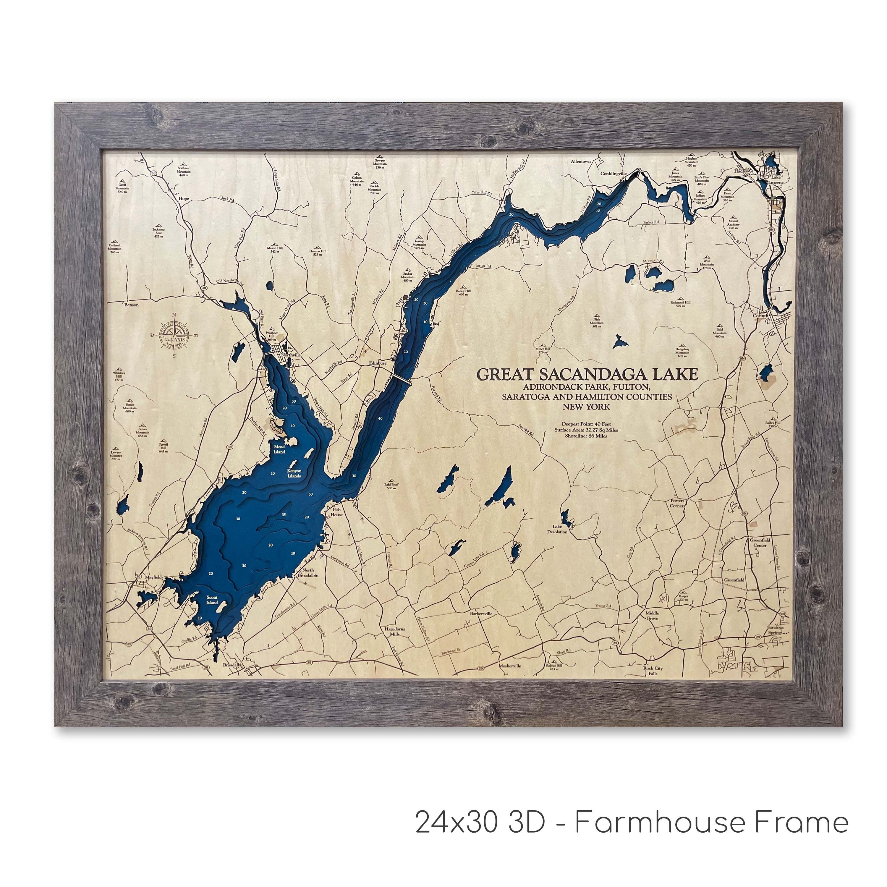 Great Sacandaga Lake Map