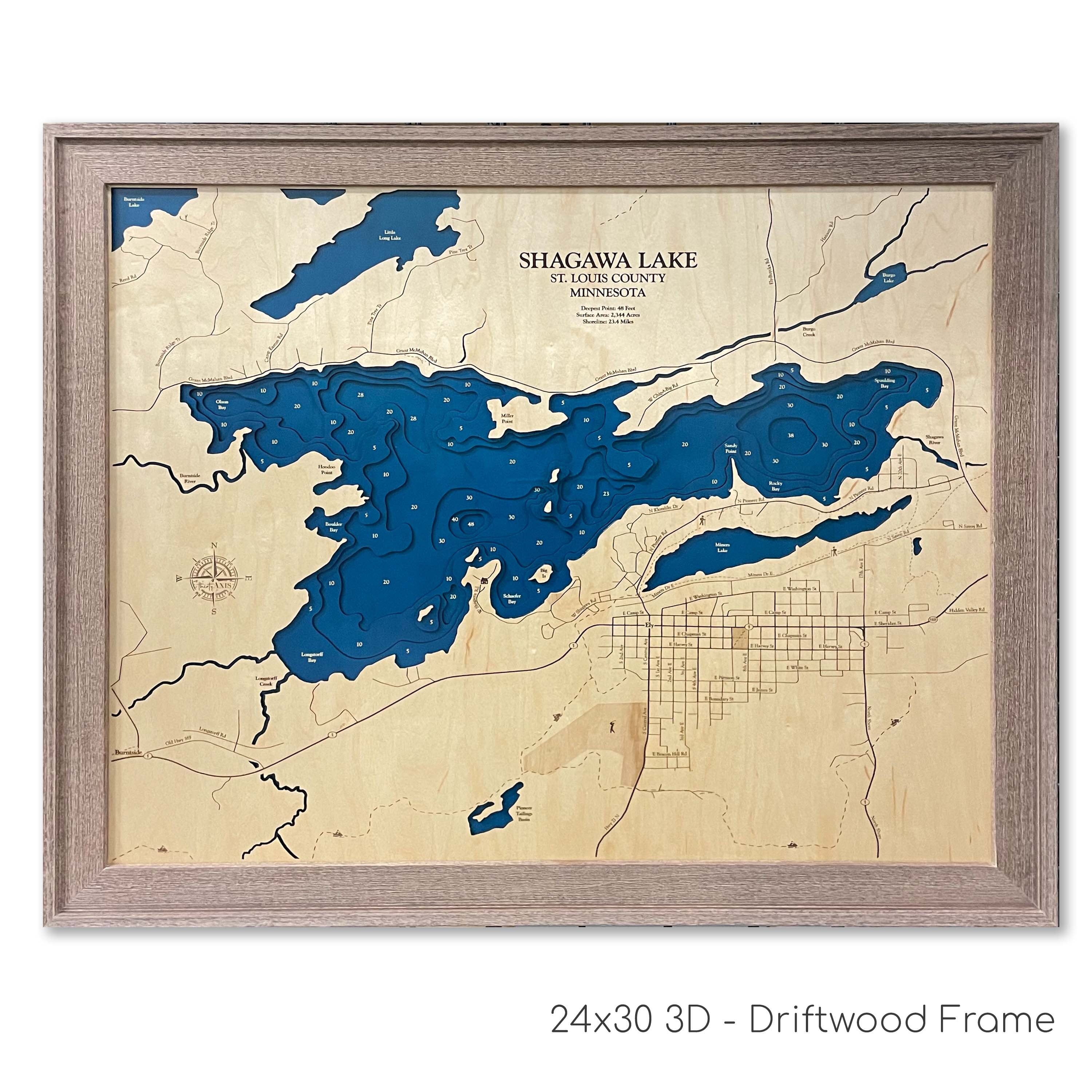 Shagawa Lake Map