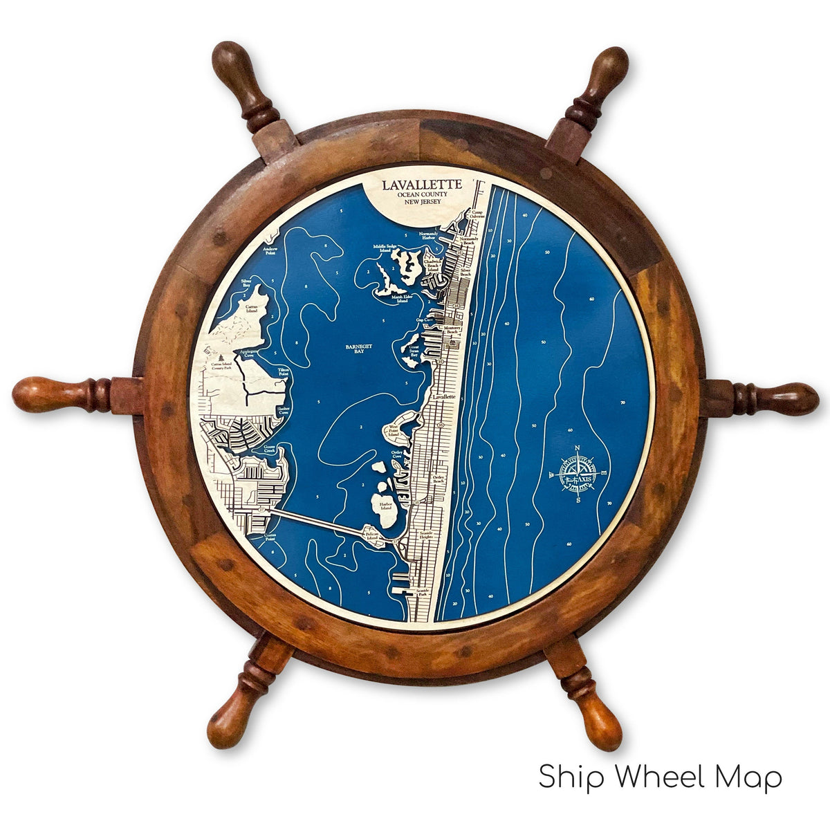 Lavallette Map Wooden Maps thirtyAXIS