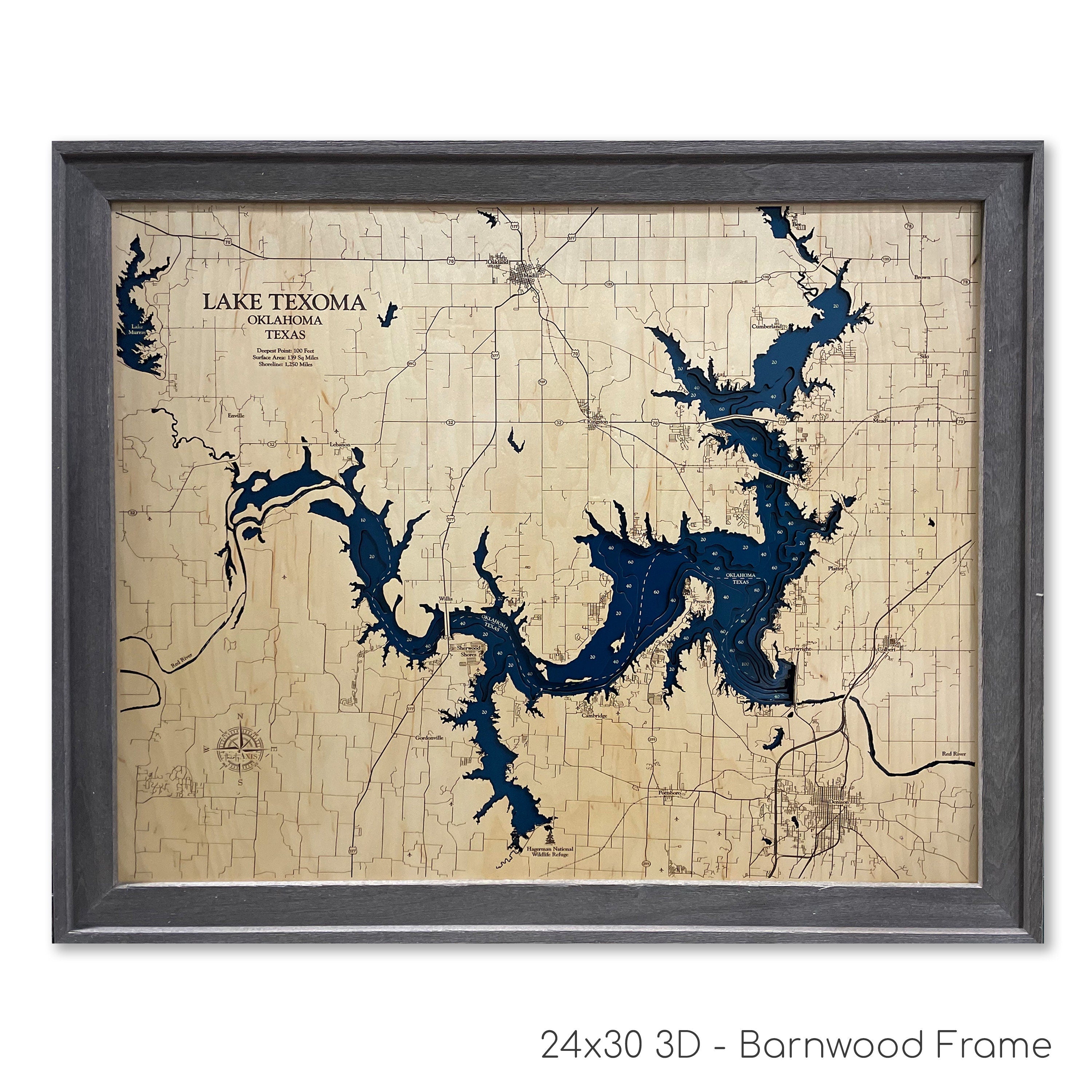 Lake Texoma Map