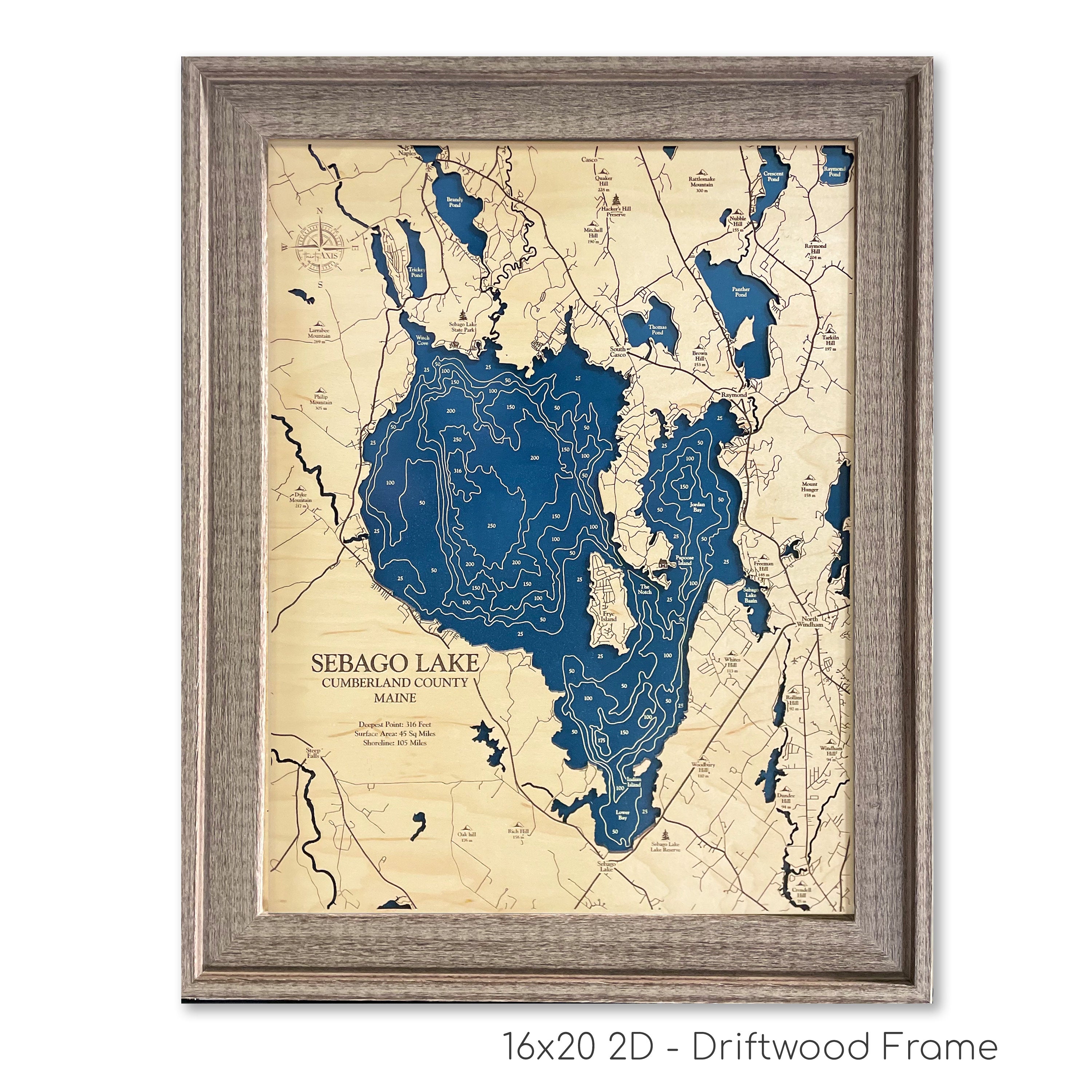 Sebago Lake Map