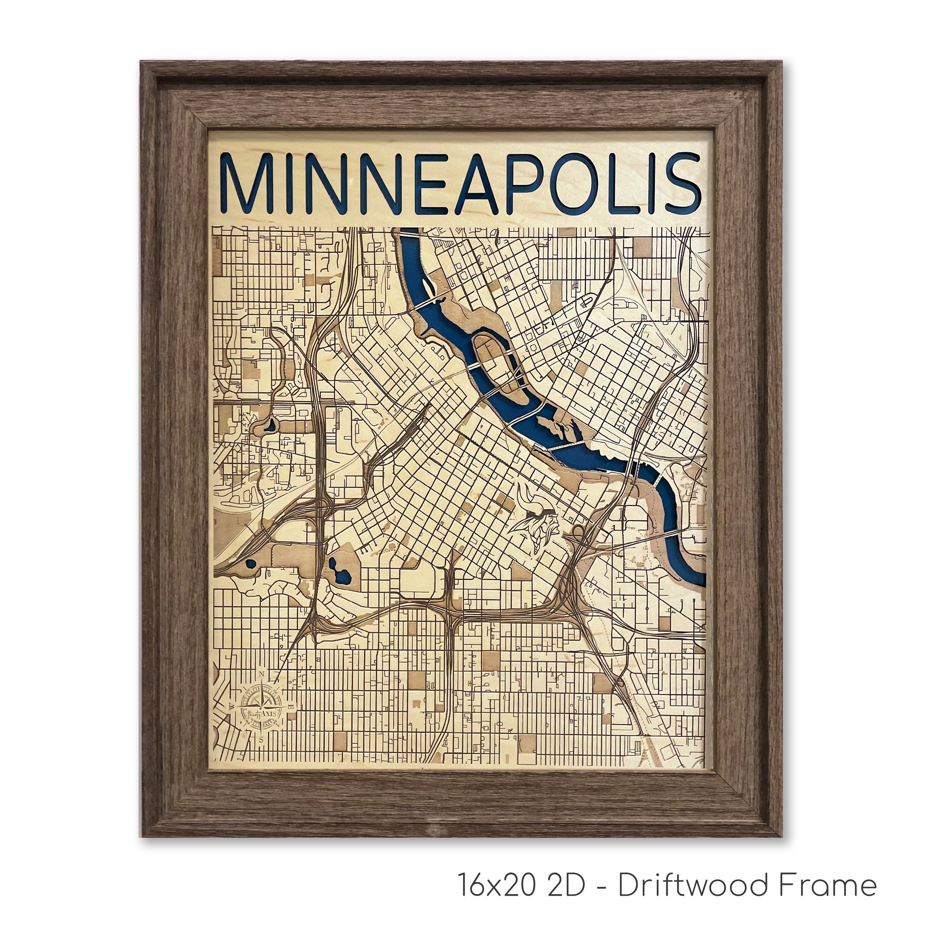 Minneapolis Wood Map