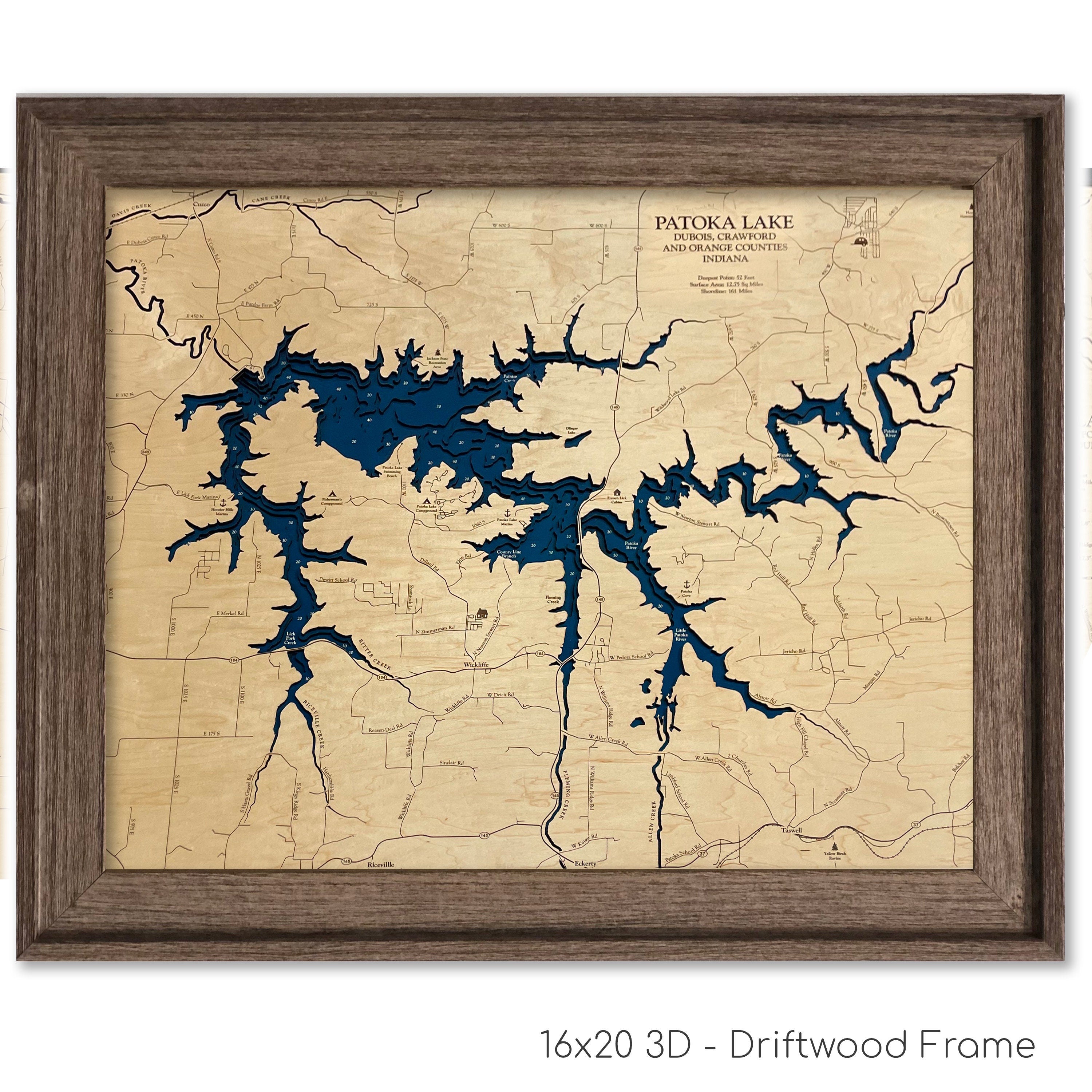 Patoka Lake Map
