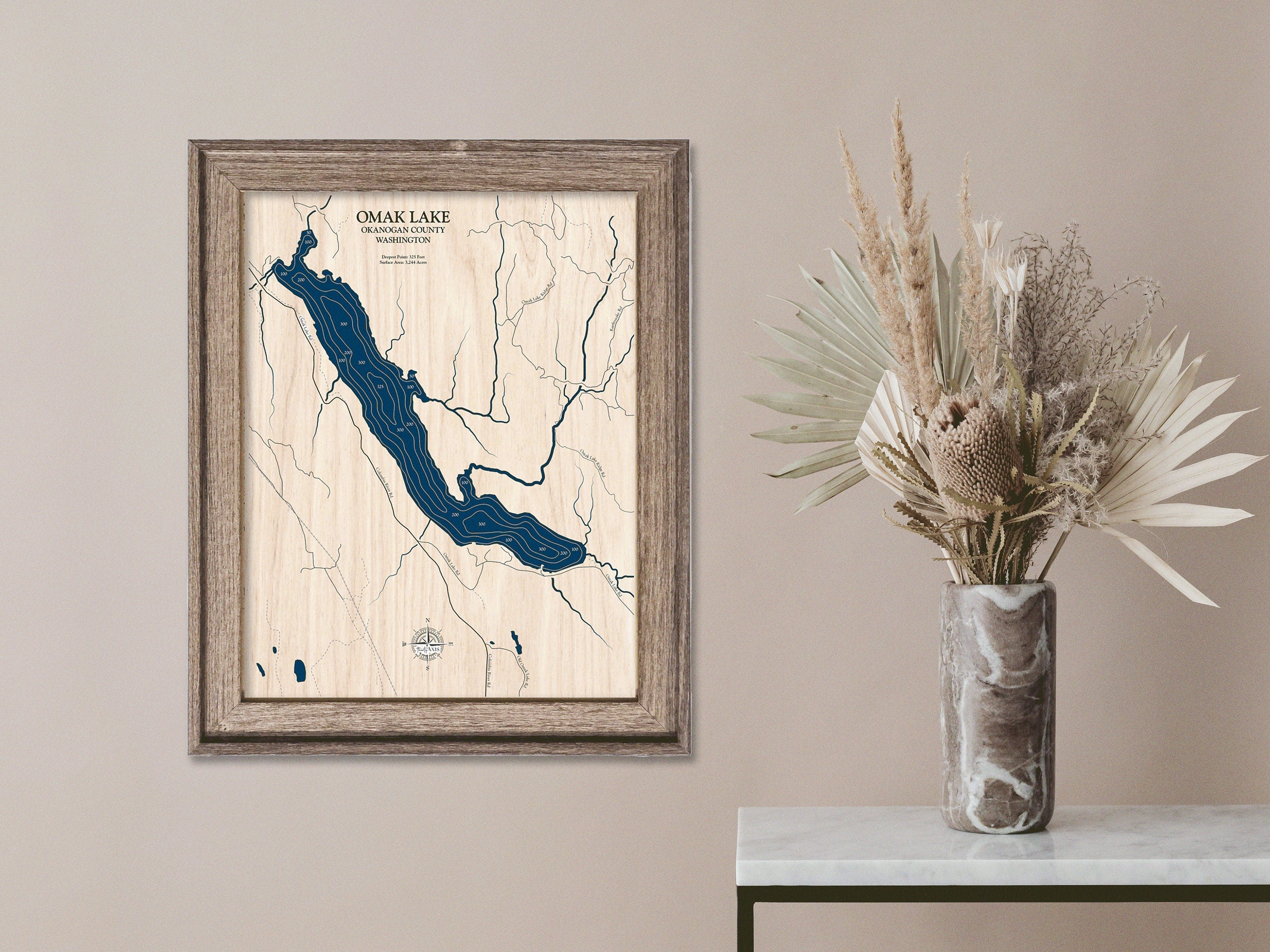 Omak Lake Map