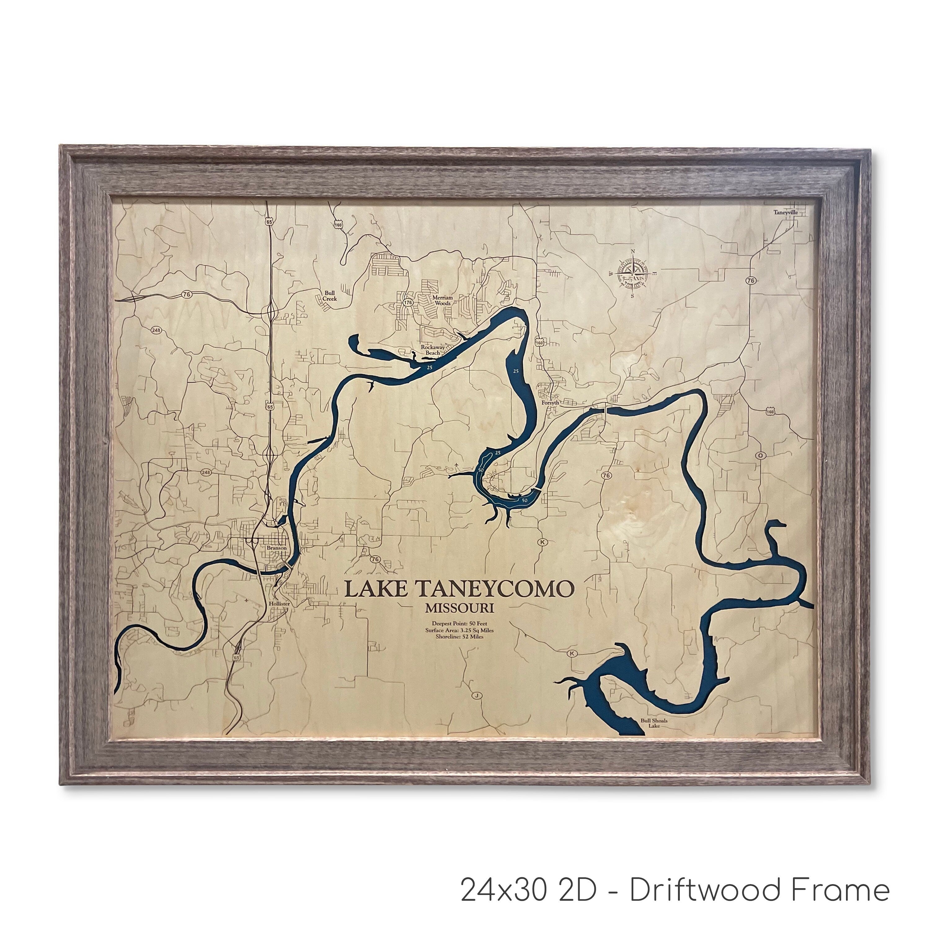 Lake Taneycomo Map