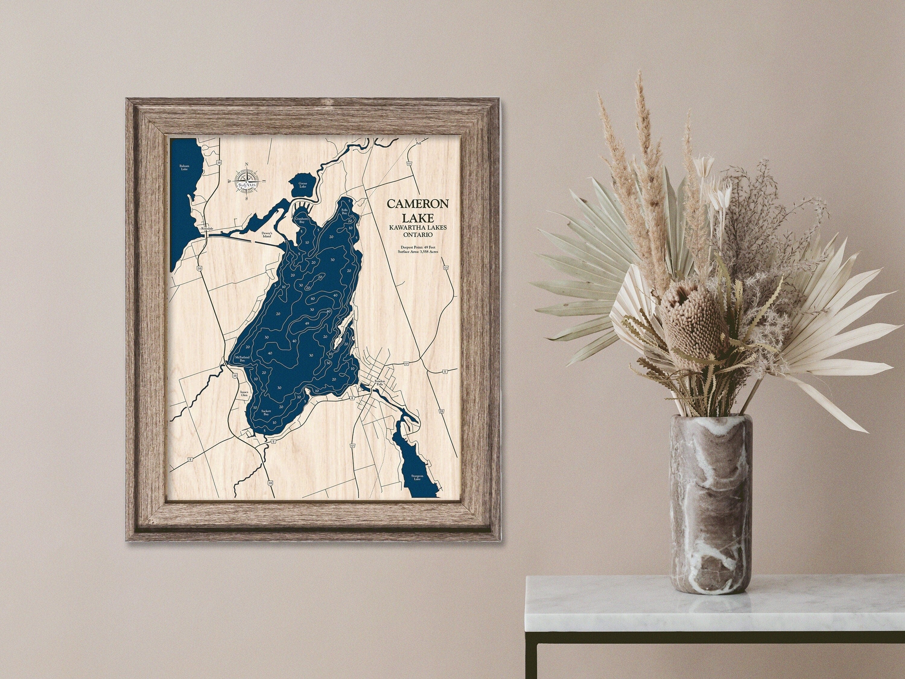 Cameron Lake Map