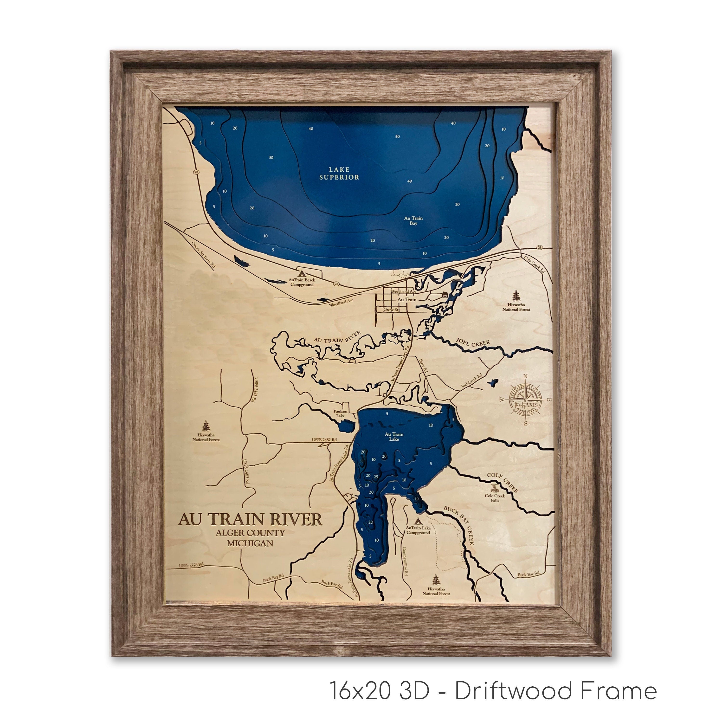 Au Train River Map