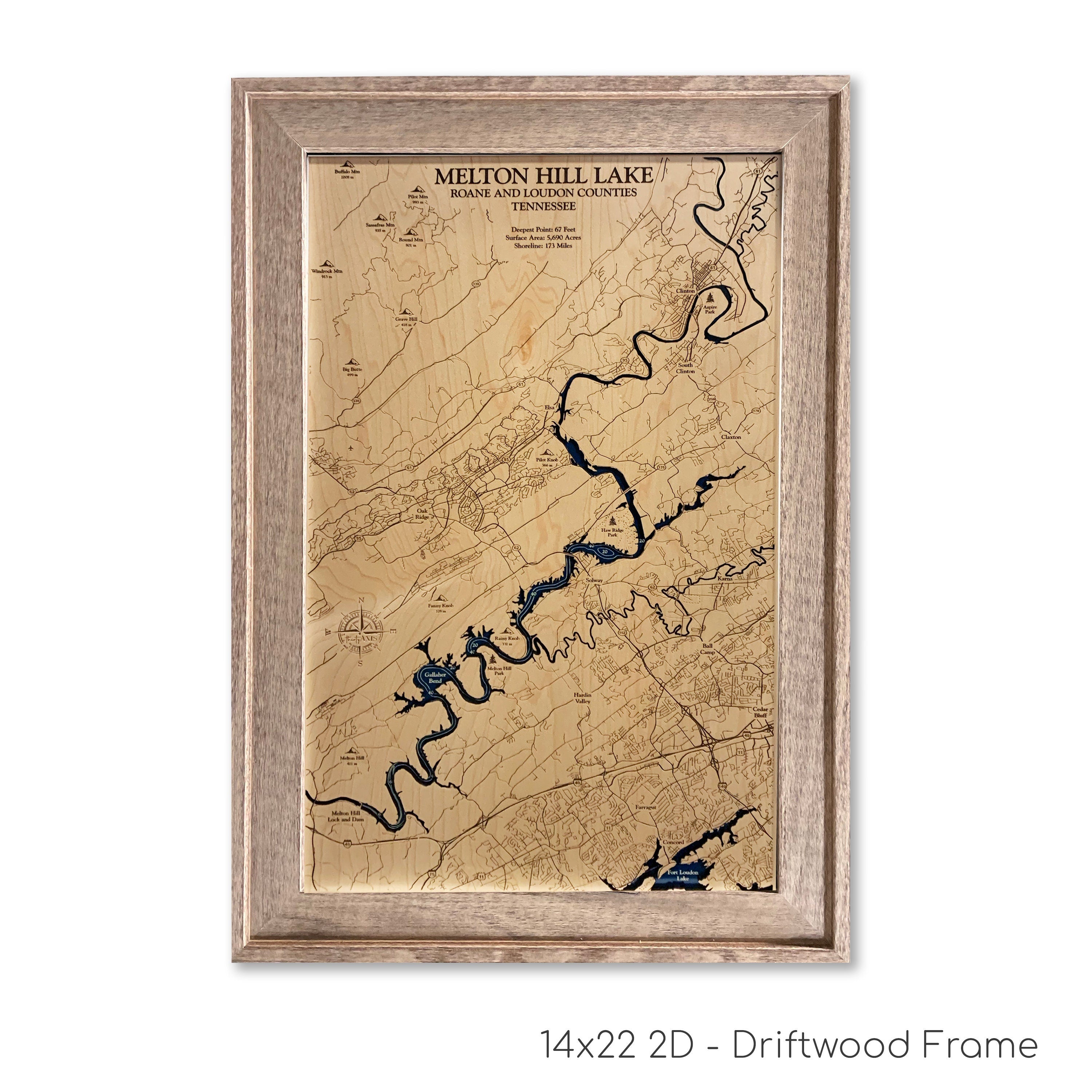 Melton Hill Lake Map