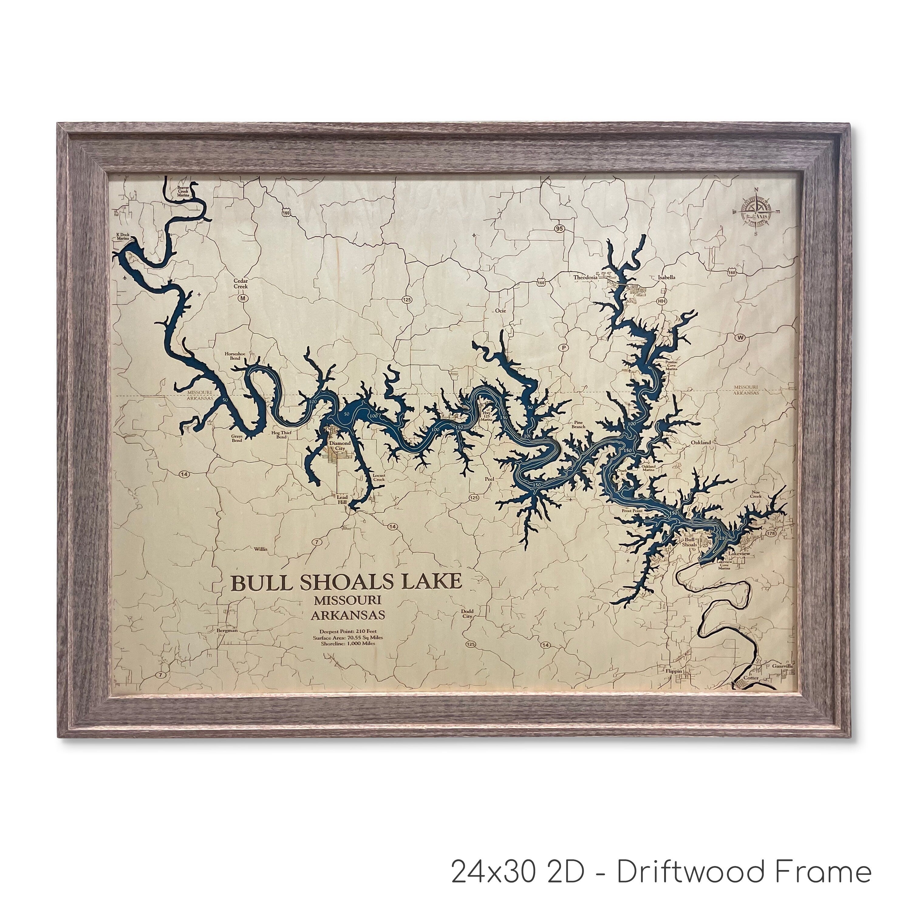 Bull Shoals Lake Map