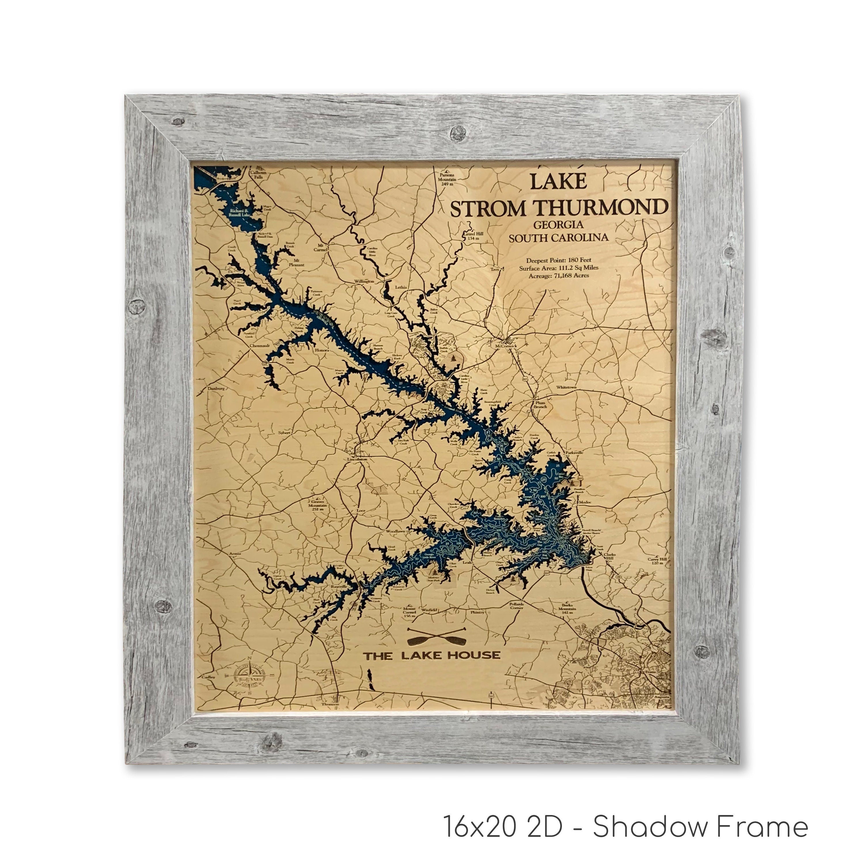 Lake Strom Thurmond Map