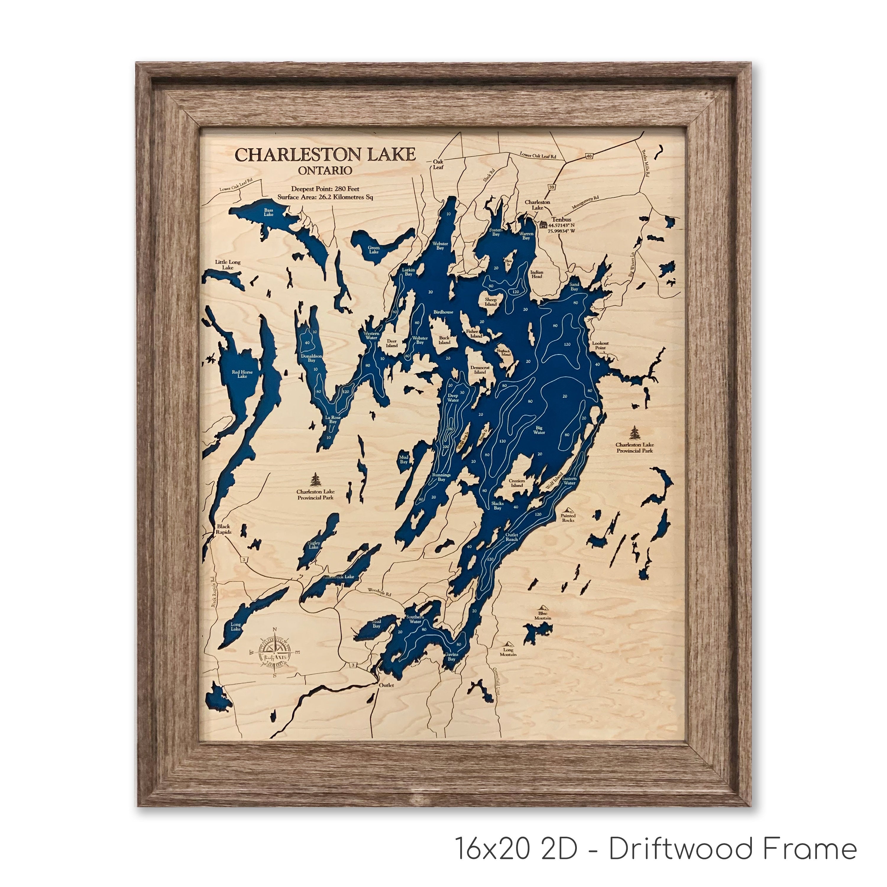 Charleston Lake Map