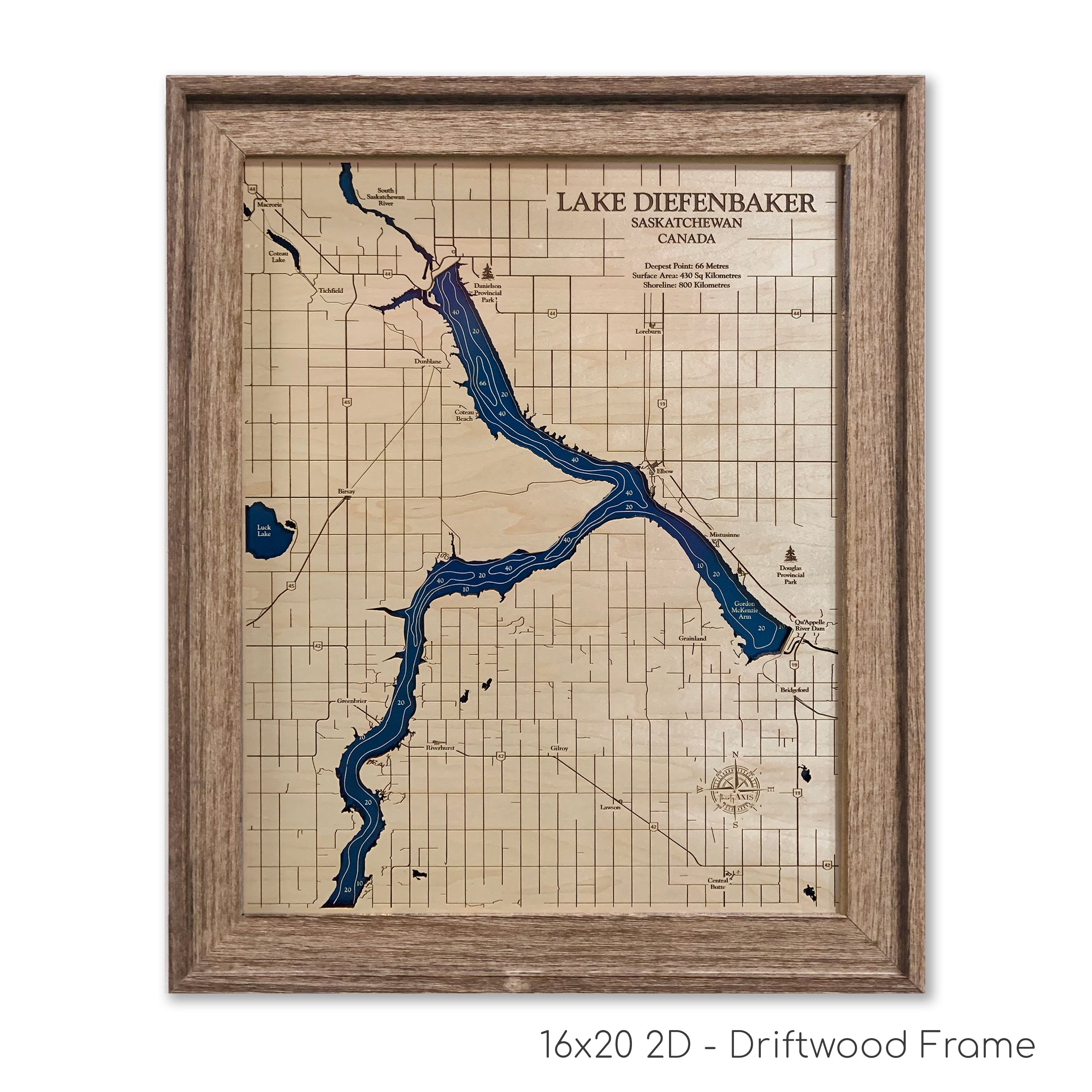Lake Diefenbaker Map