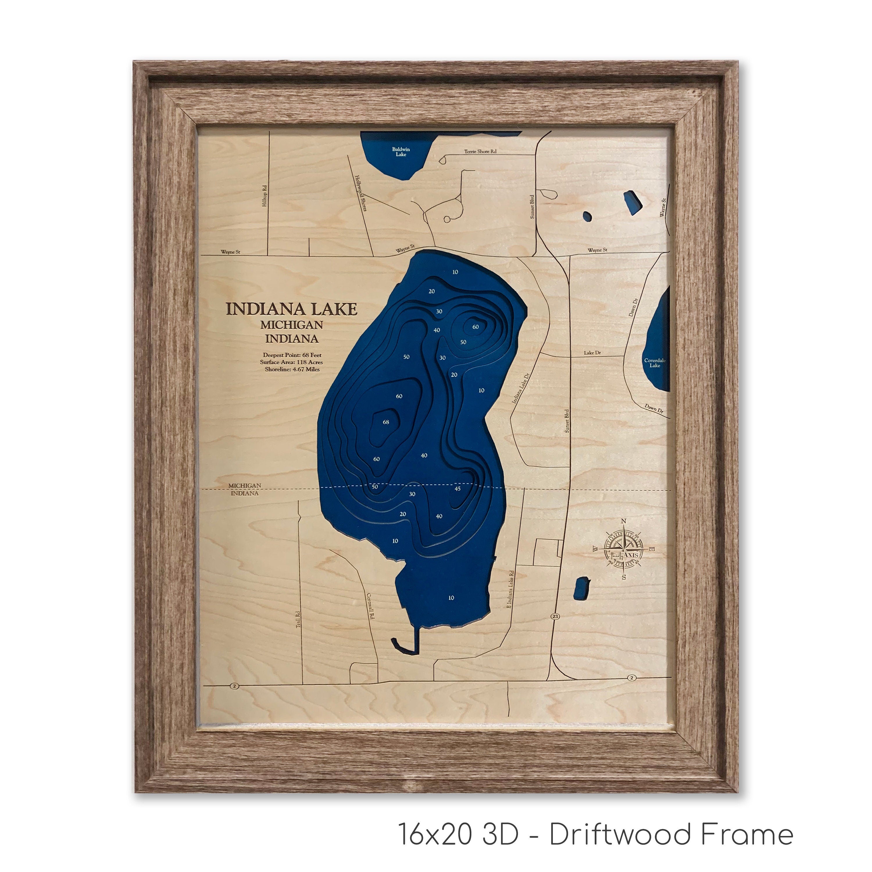 Indiana Lake Map