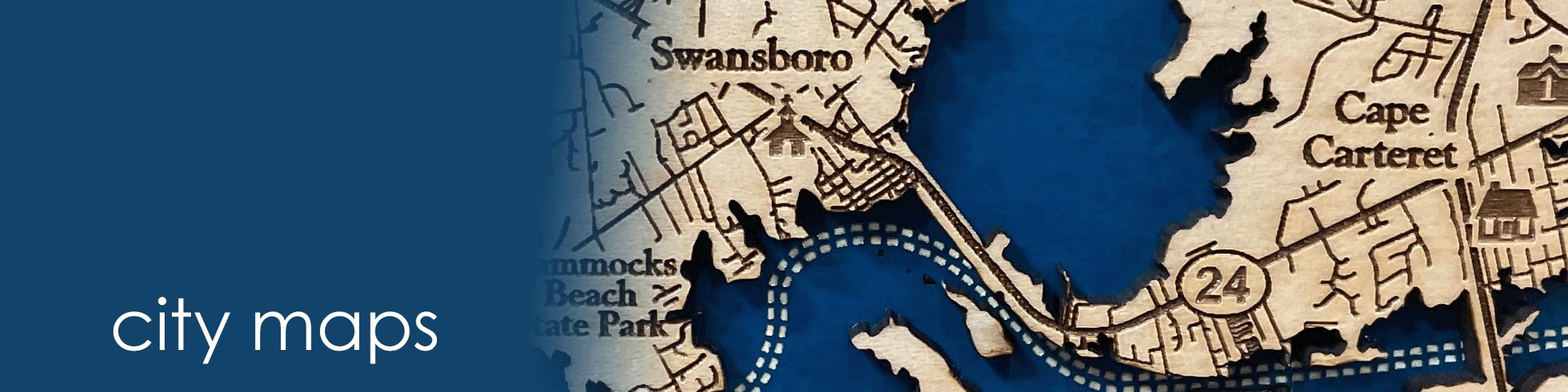 Wood Cut City Maps