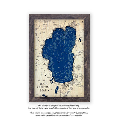 Indianapolis Wood Map