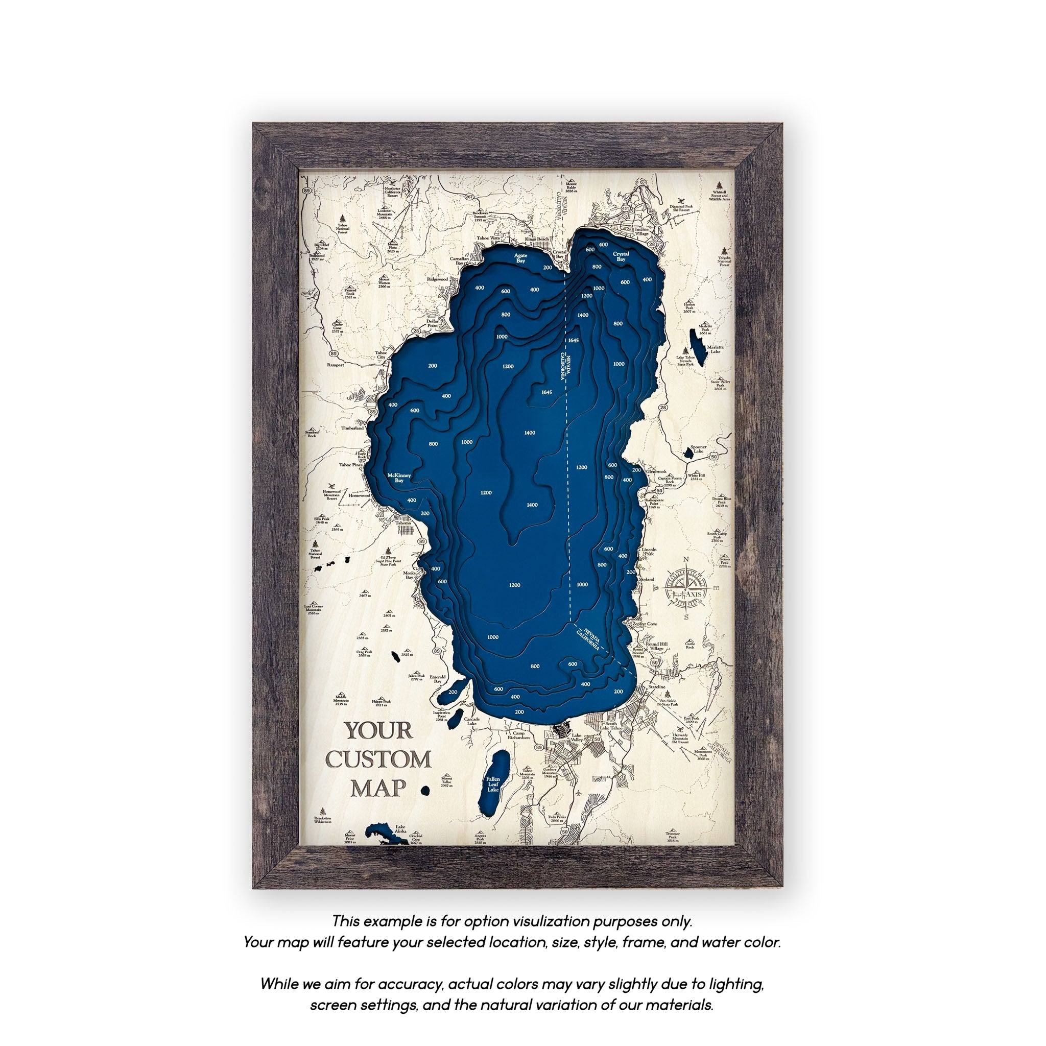 Butler Chain of Lakes Map | Wooden Maps | thirtyAXIS