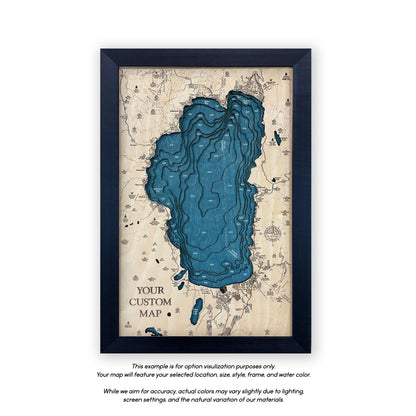 Indianapolis Wood Map
