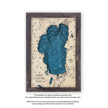 Indianapolis Wood Map