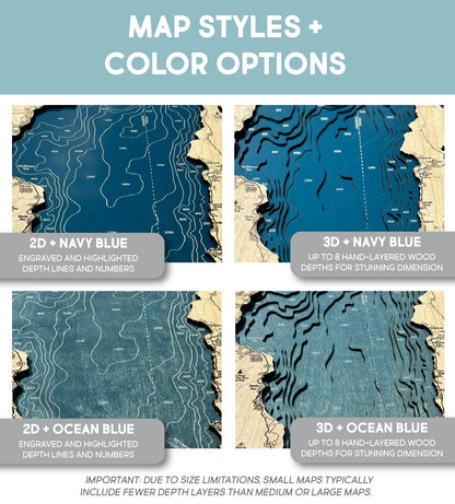 Great Lakes Map with Nautical Graphics