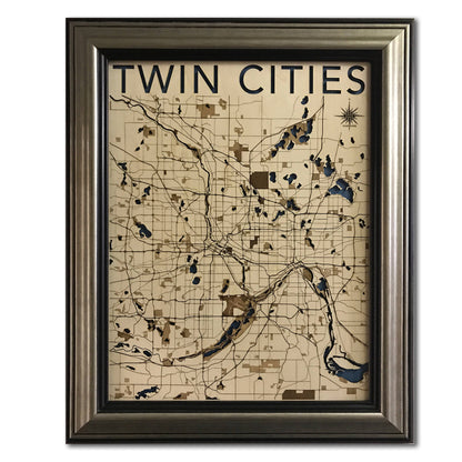 Twin Cities Wood City Map