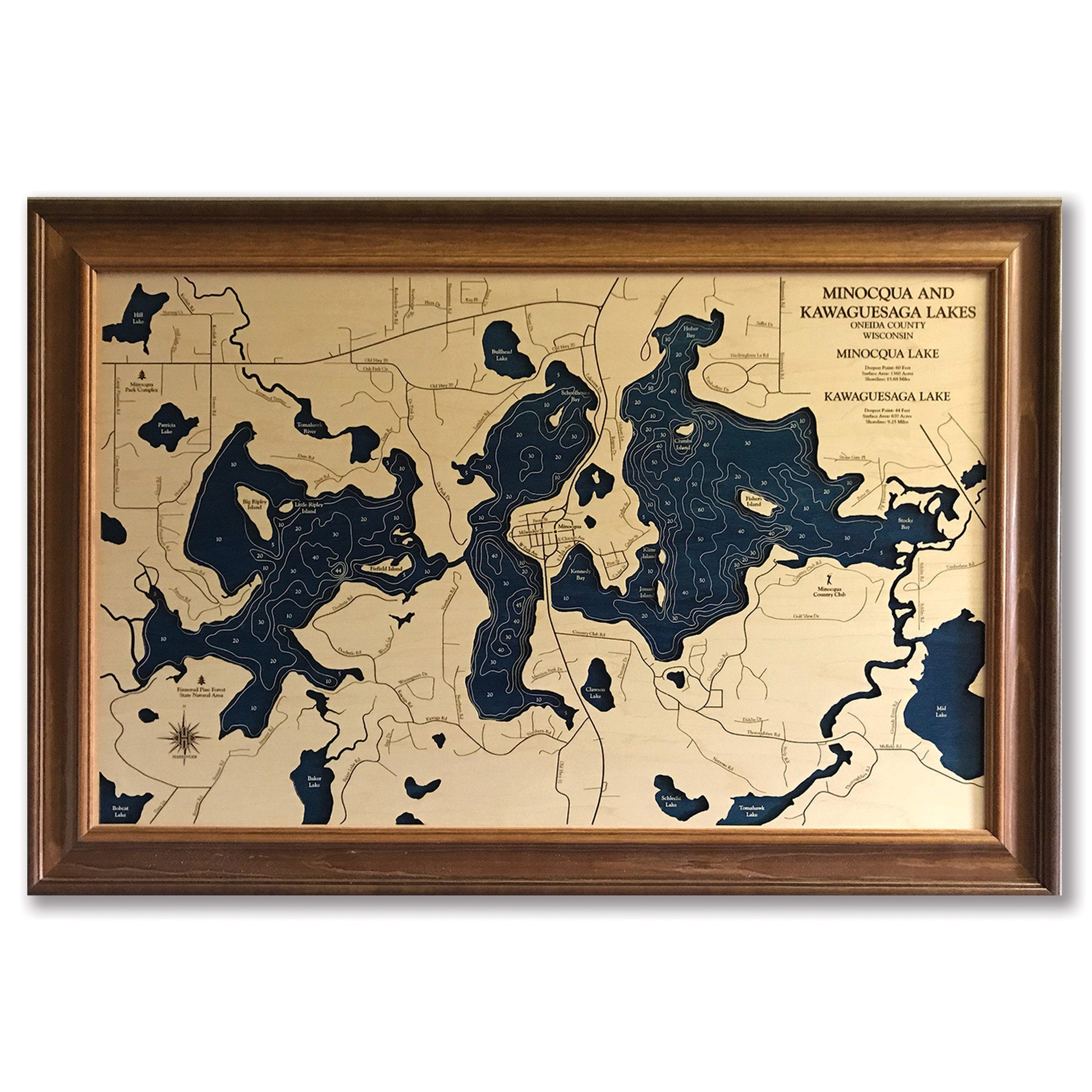 Minocqua Lake Map