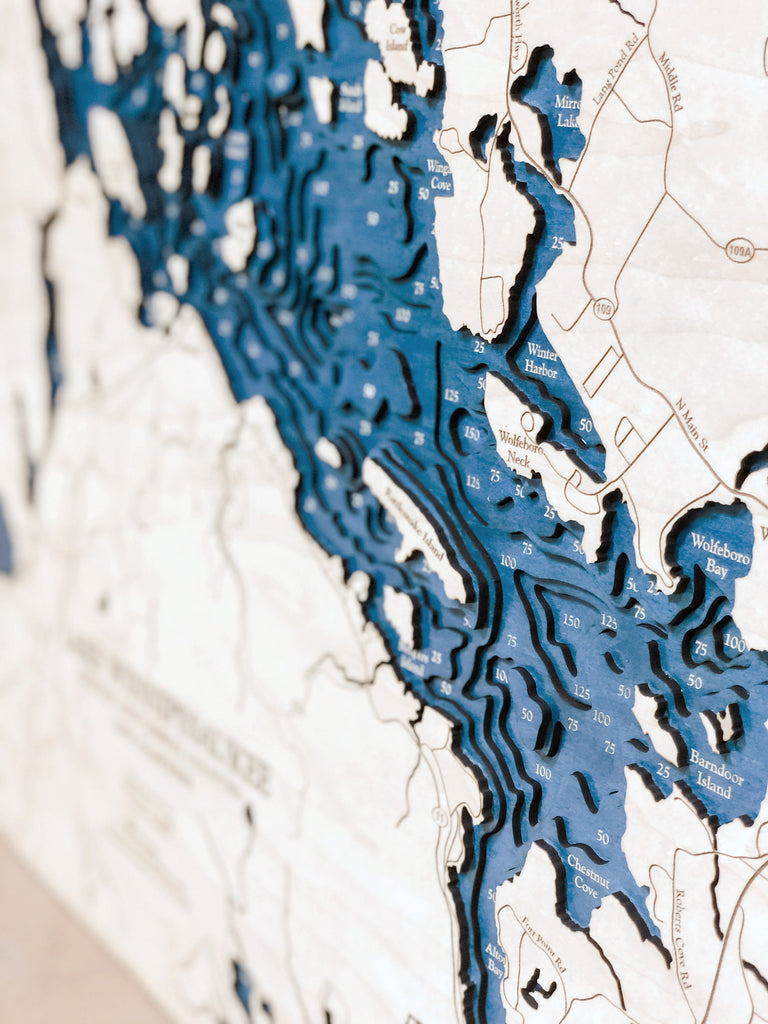 Conasauga Lake Map Laser Engraved Wood Map