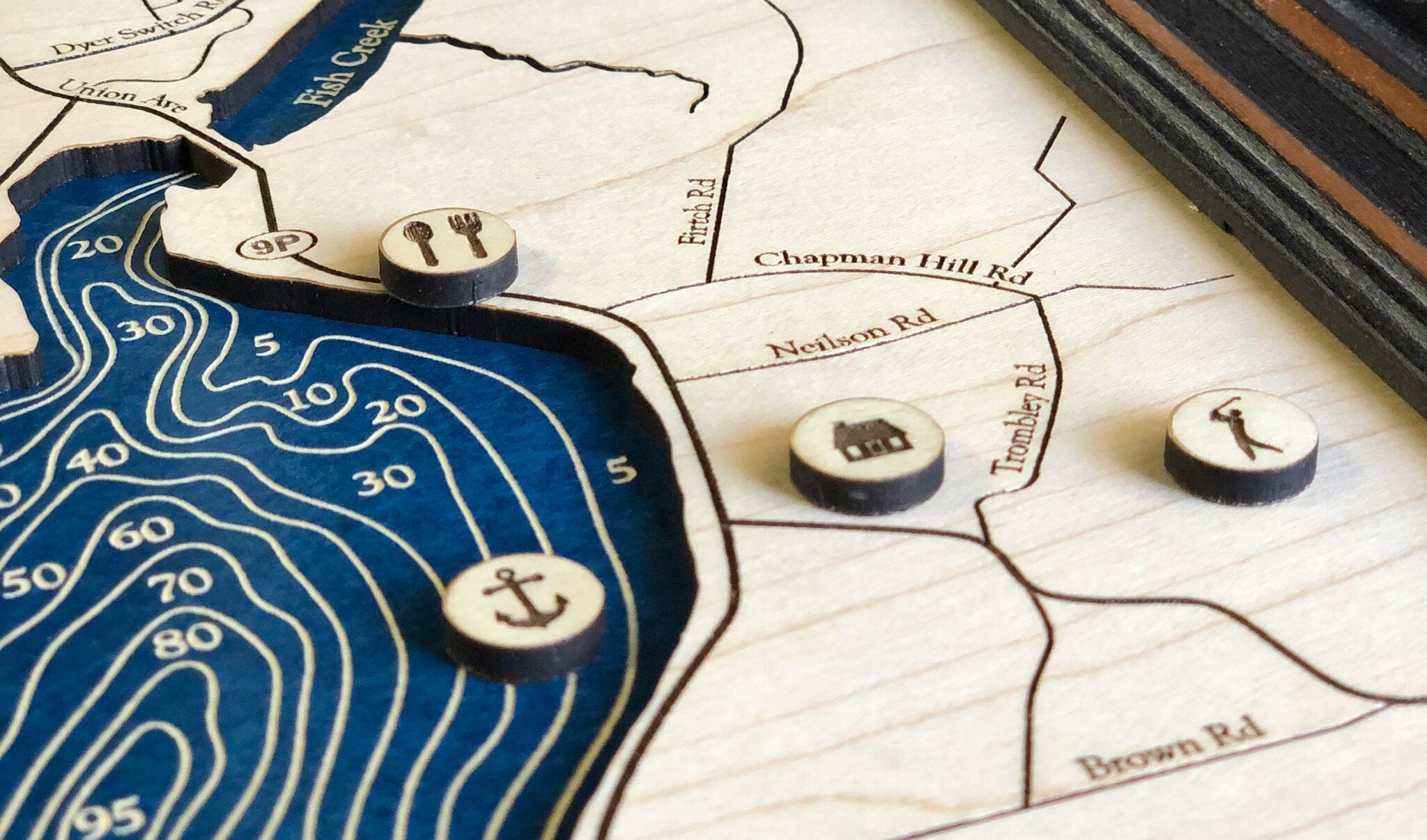 Personalized Wood Map Pins