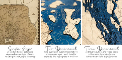 Chomondeley Sound Map Laser Engraved Wood Map