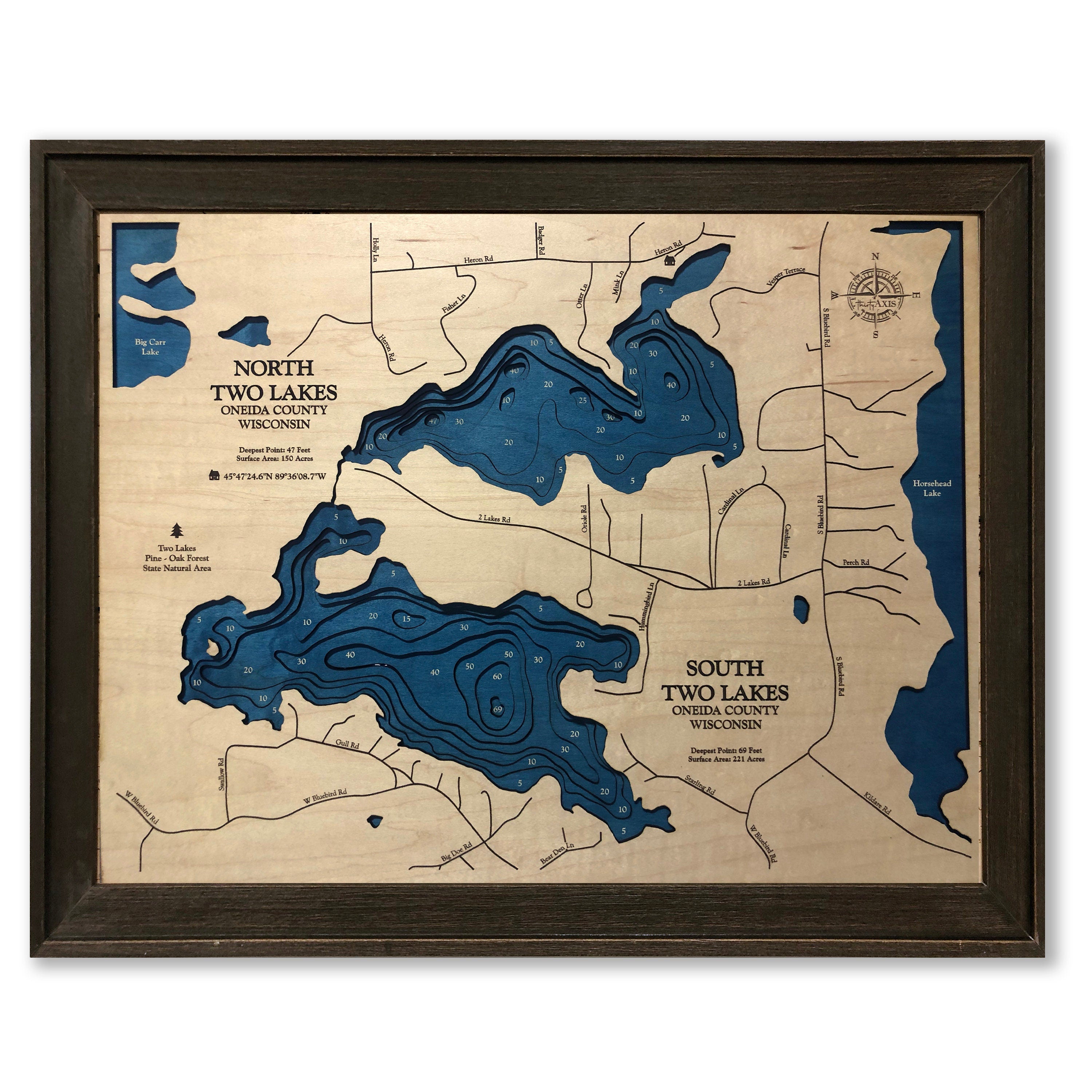 Two Lakes WI Map
