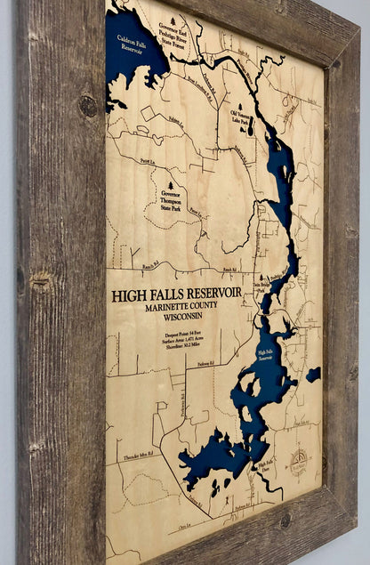 High Falls Reservoir Map