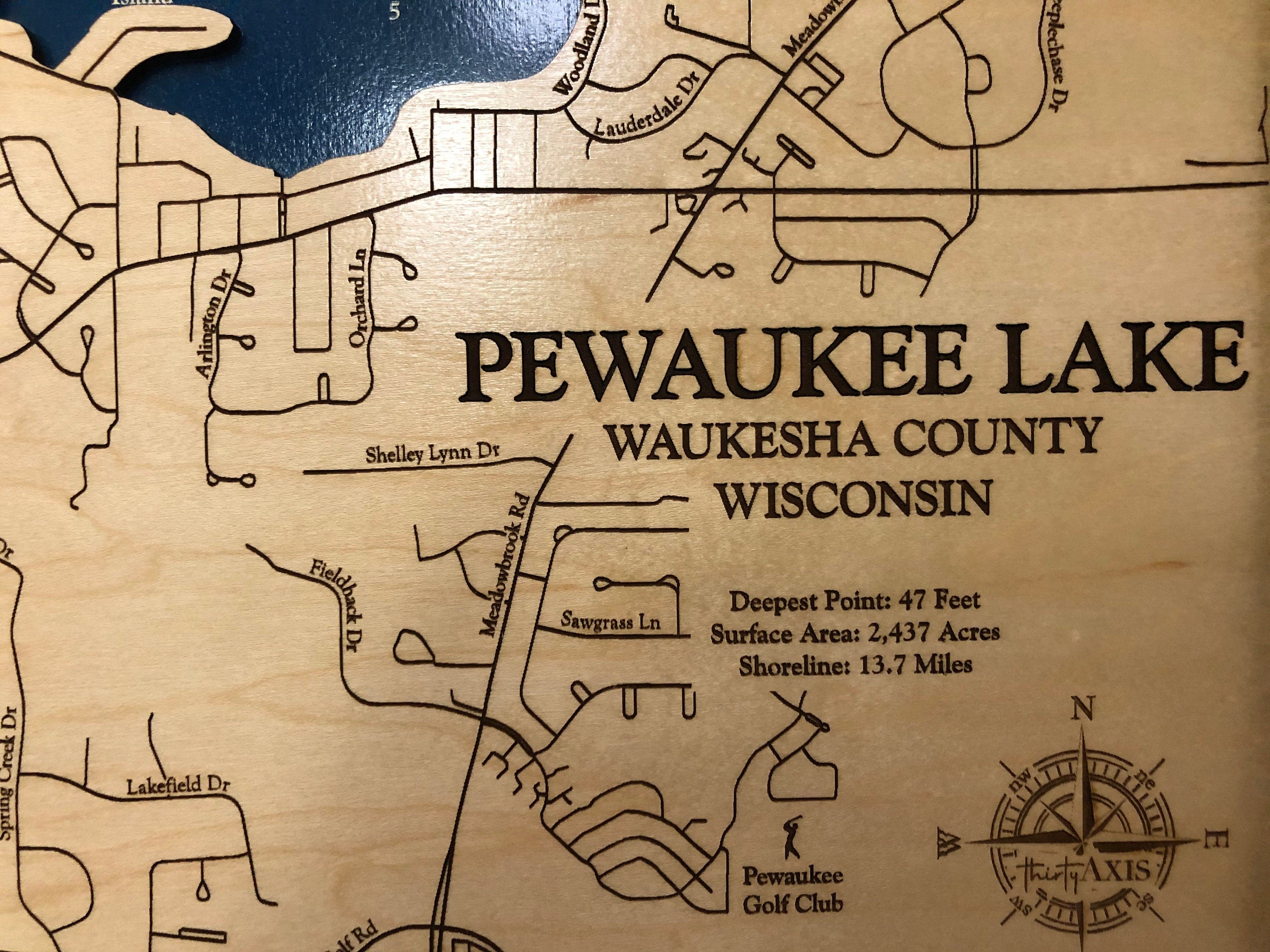 Pewaukee Lake Map