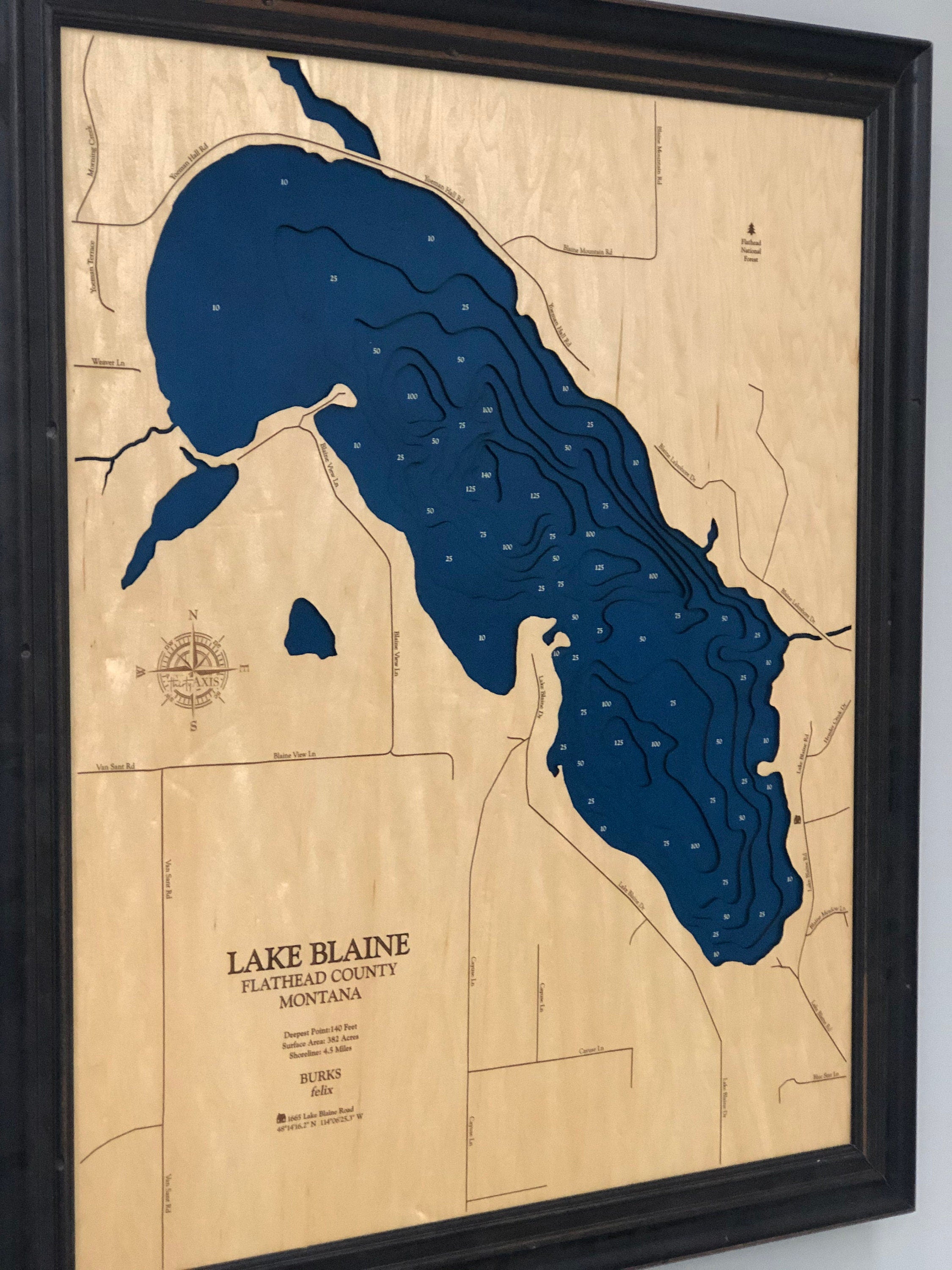 Lake Blaine Map