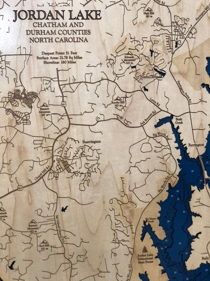 Jordan Lake Map