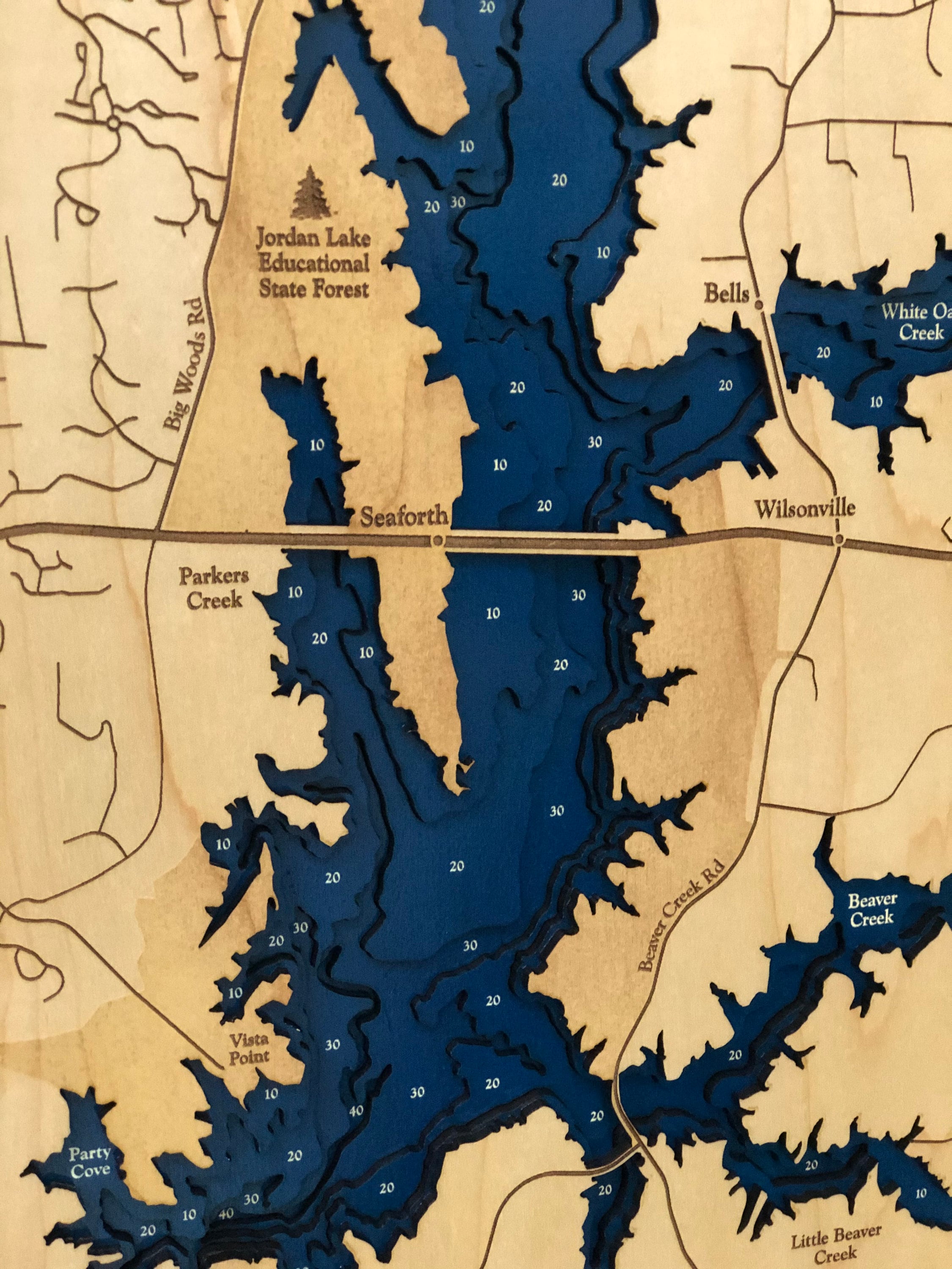 Jordan Lake Map