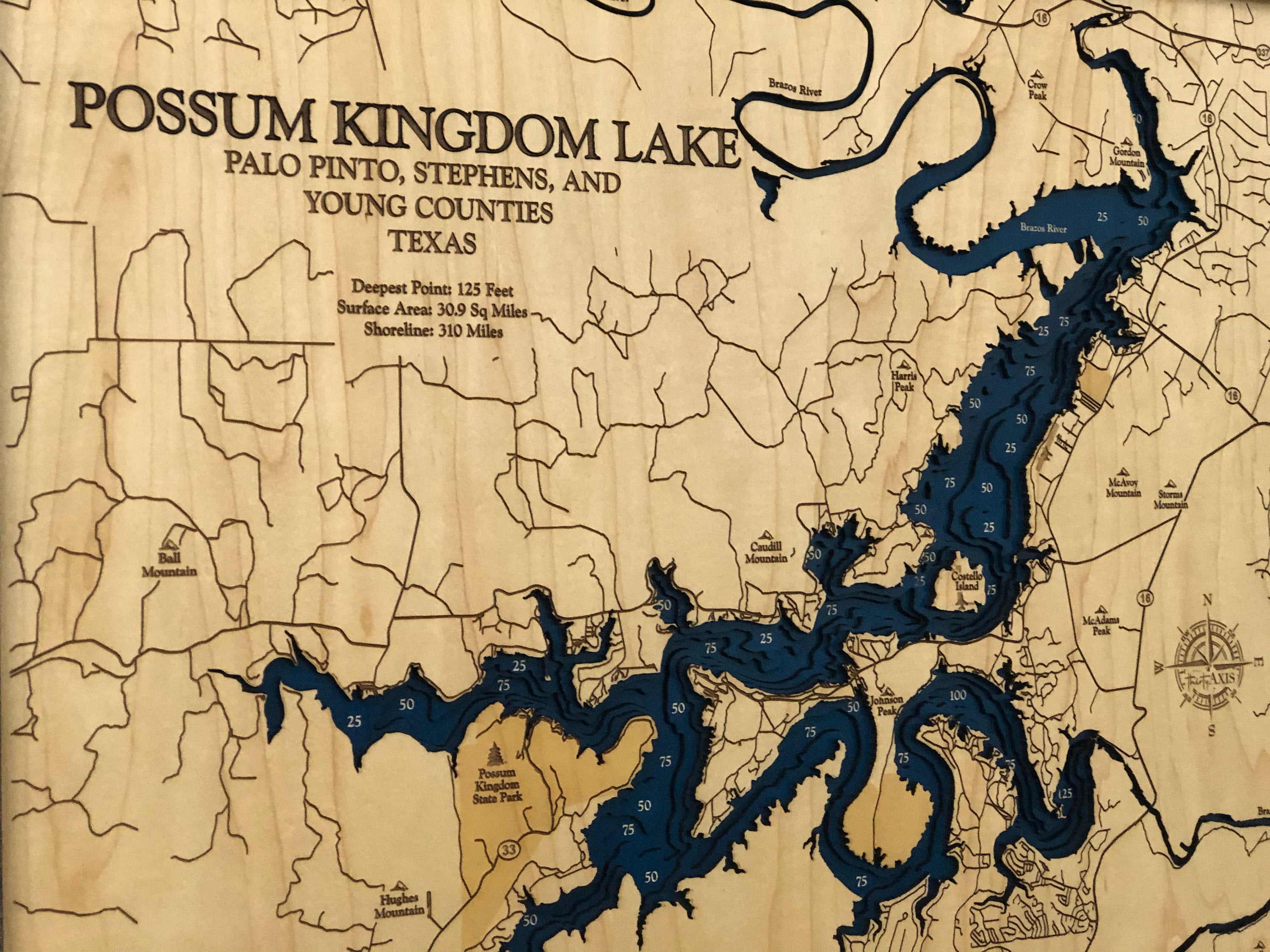 Possum Kingdom Lake Map