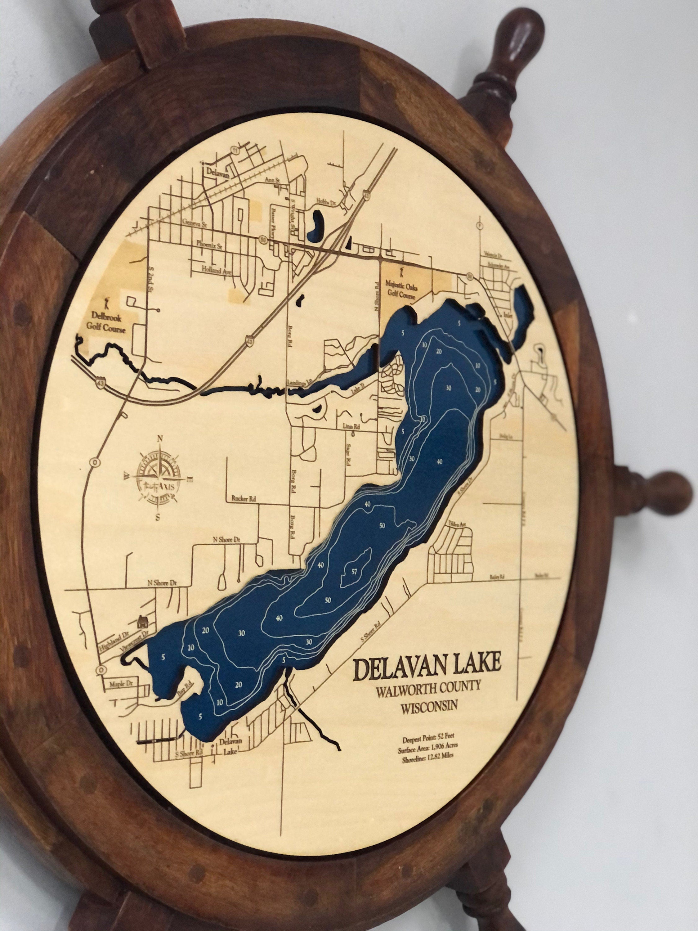 Delavan Lake Map