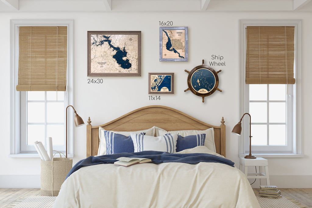 Avalon New Jersey Map Laser Engraved Wood Map