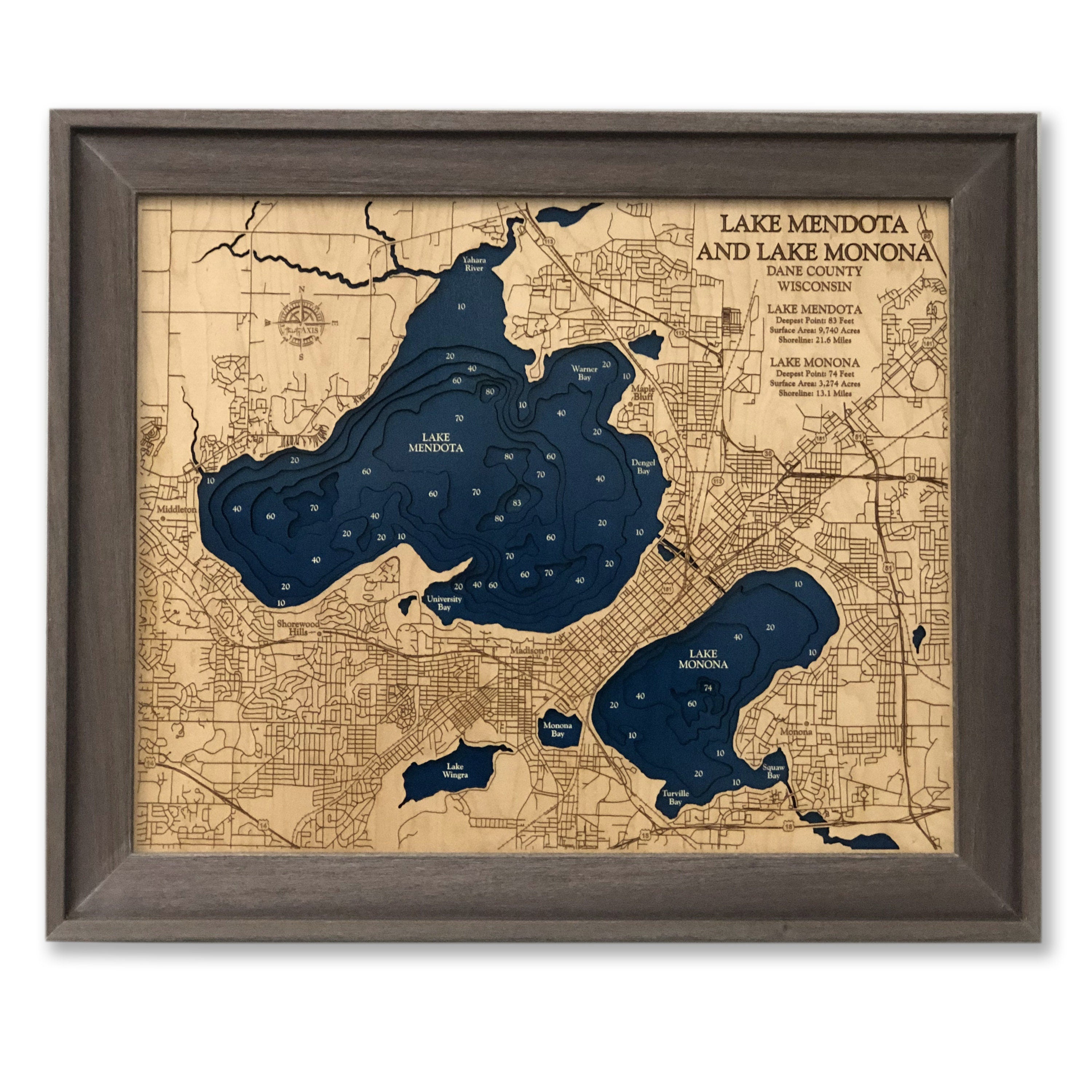 Lake Mendota + Lake Monona