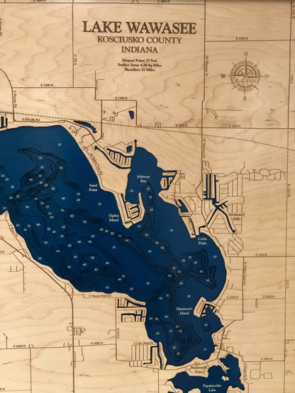 Lake Wawasee Map