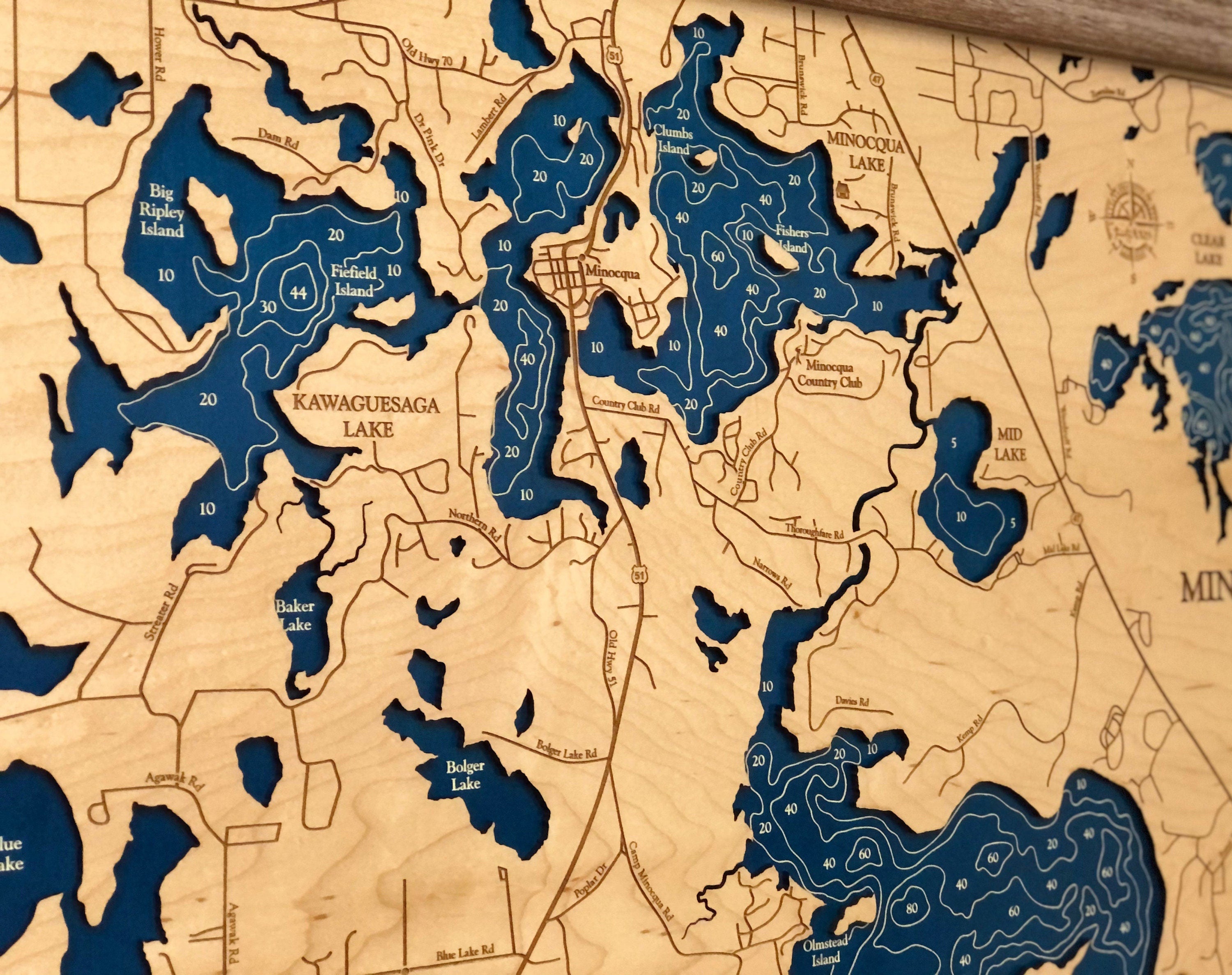 Minocqua Chain Of Lakes Map