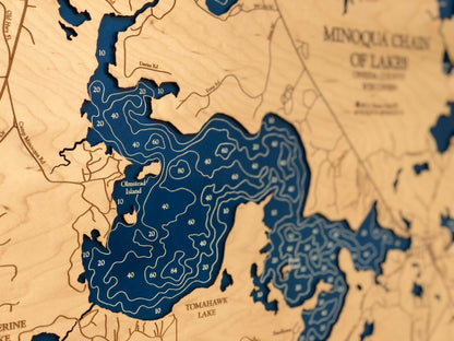 Minocqua Chain Of Lakes Map