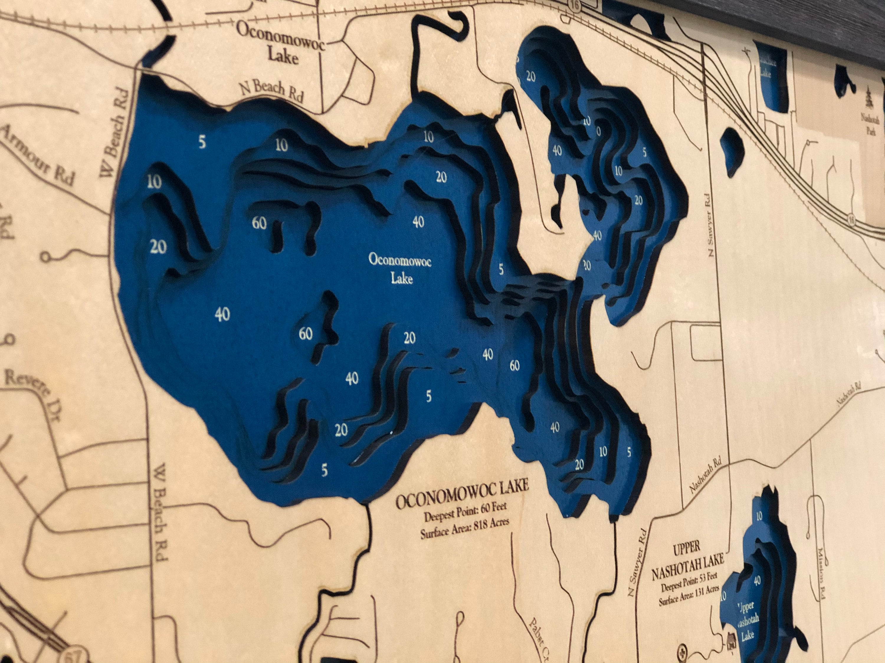 Nagawicka Lake Map