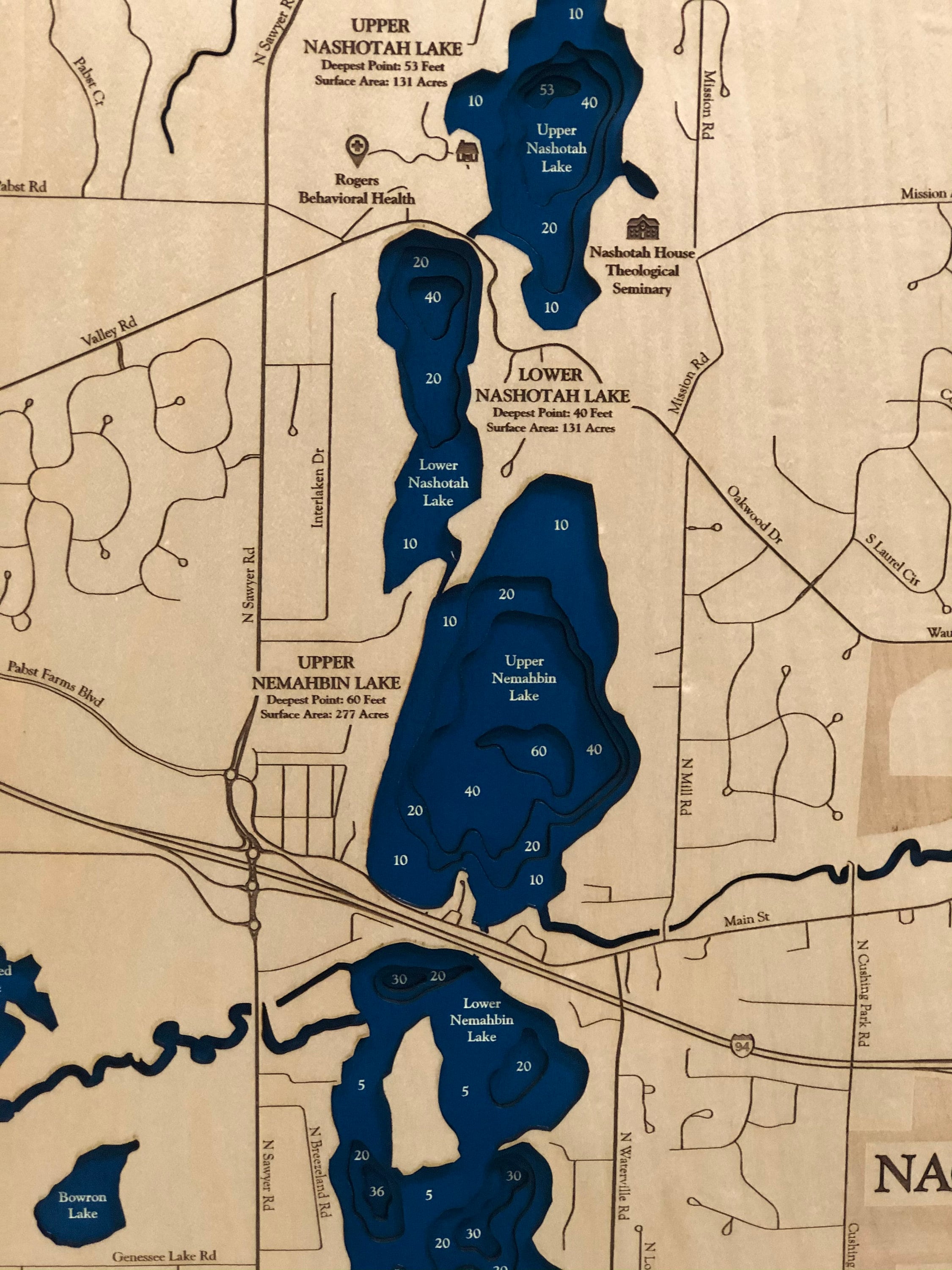 Nagawicka Lake Map
