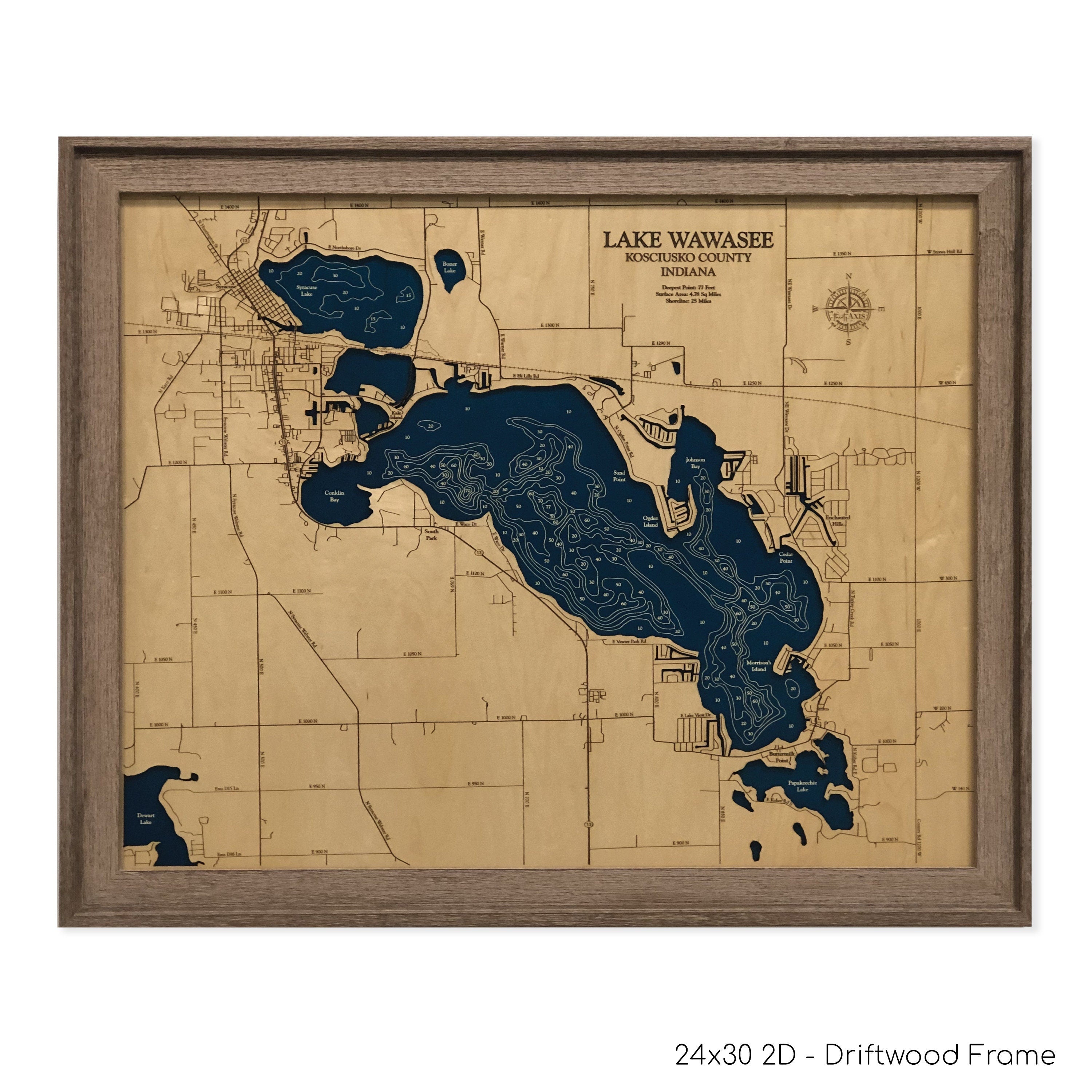 Lake Wawasee Map